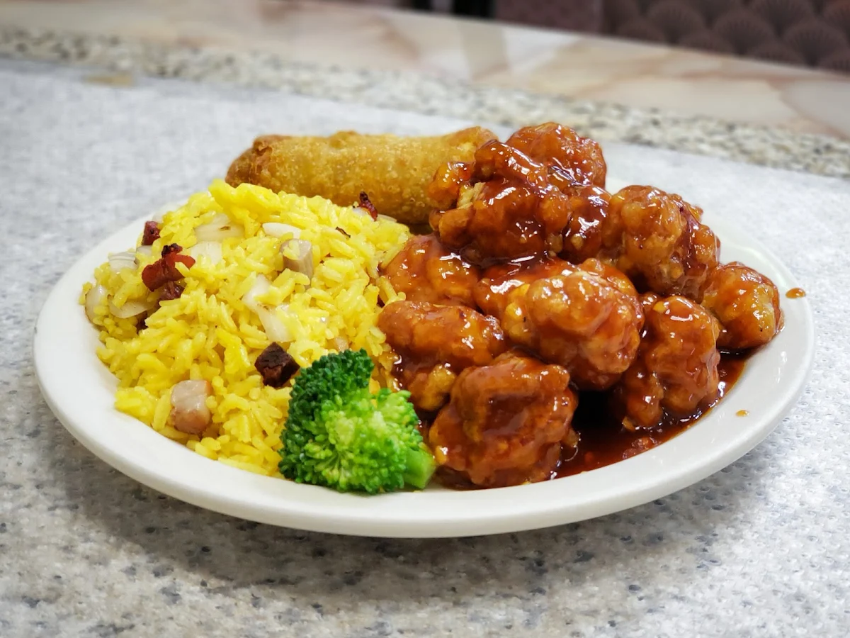 General TSO's Chicken Combination Plate