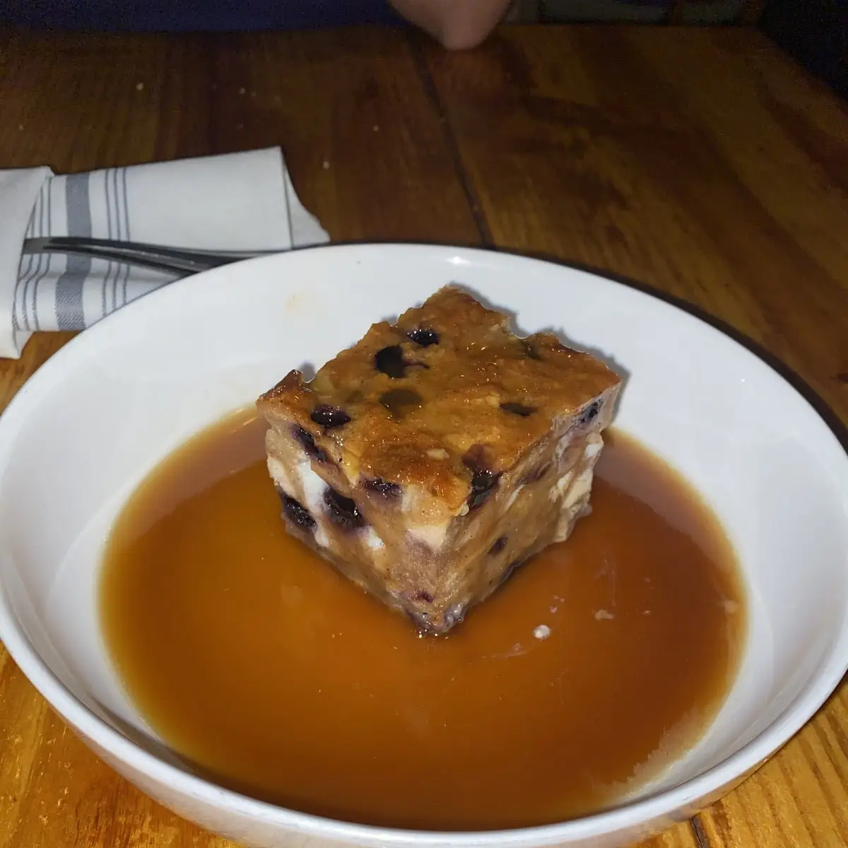 White Chocolate & Blueberry Bread Pudding