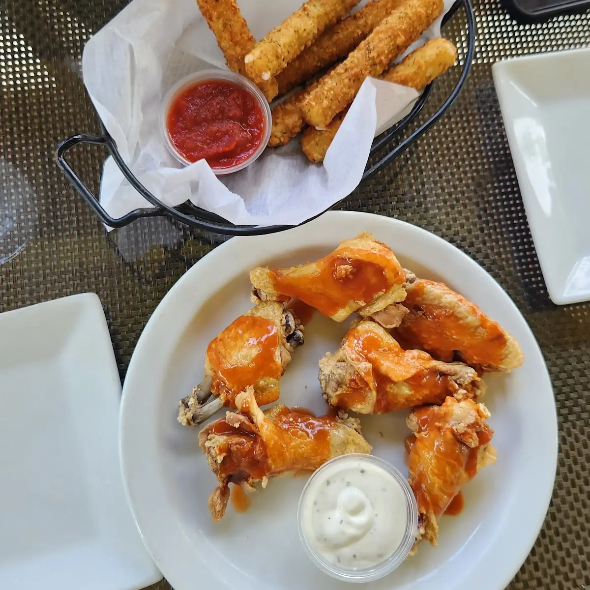 Mozzarella Sticks and Chicken Wings