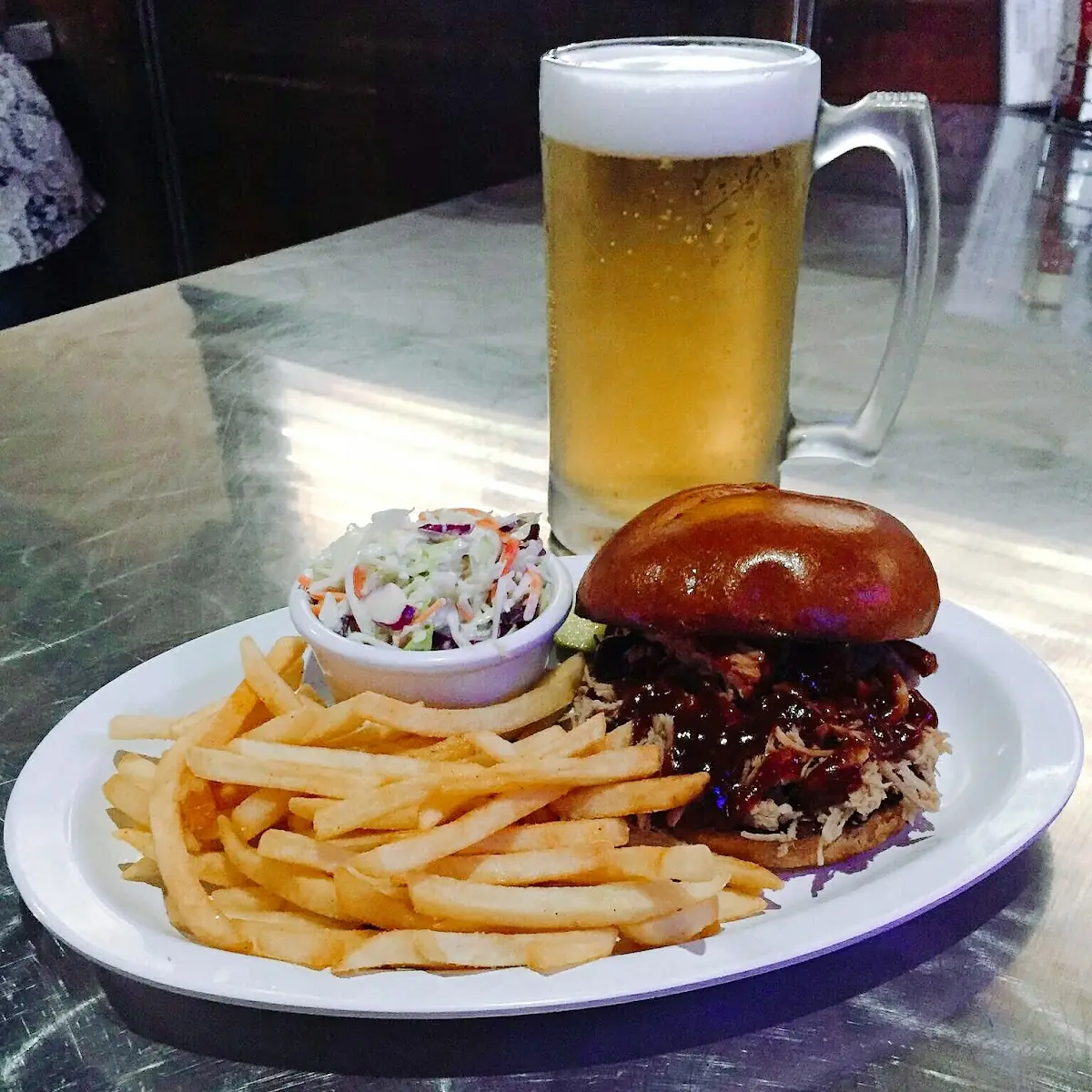 Hot Pulled Pork Sandwich