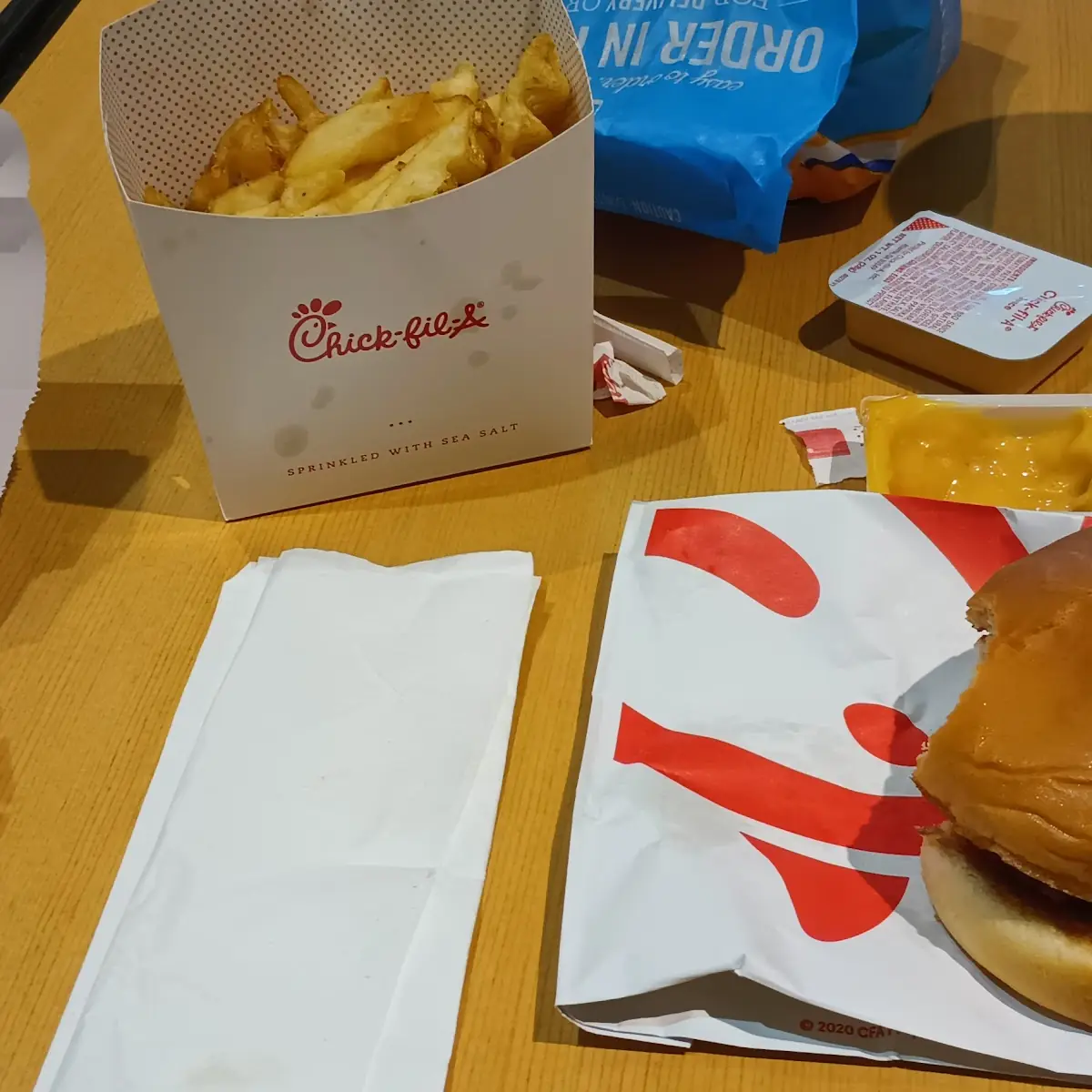 Chick-Fil-A Sandwich and Waffle Fries