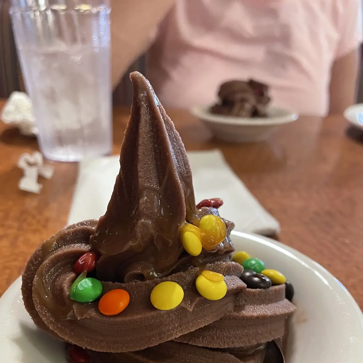 Chocolate Soft Serve Ice Cream with M&M’S