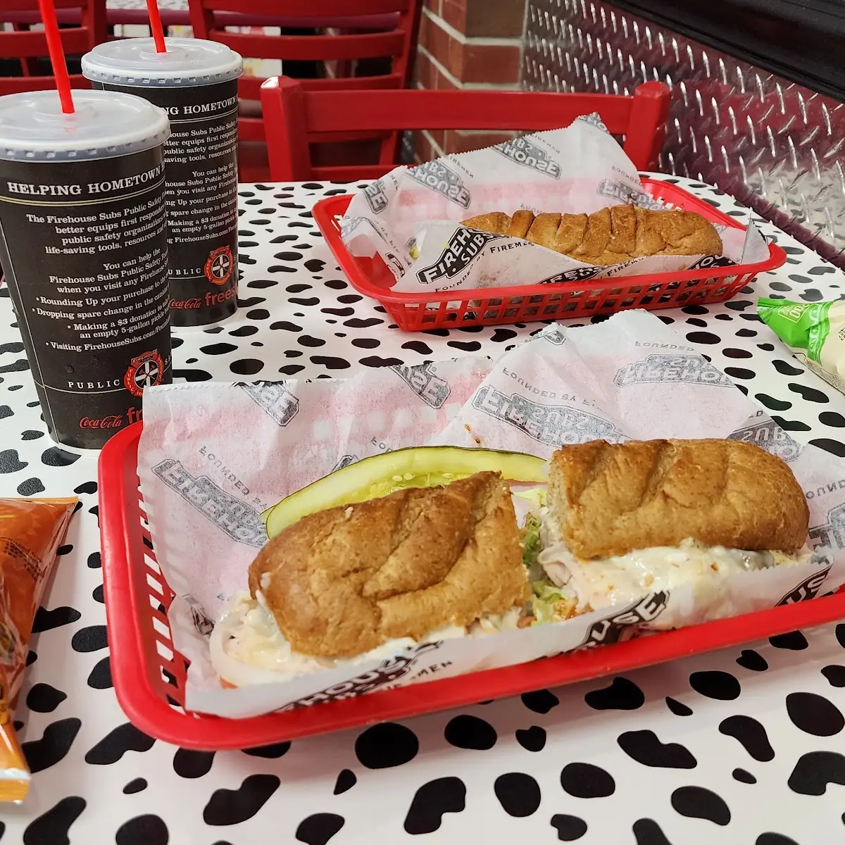 Closest Is the Engineer Sub Other Is the BBQ Brisket