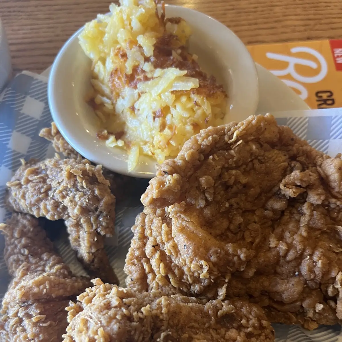 Fried Chicken with Hash Brown Casserole