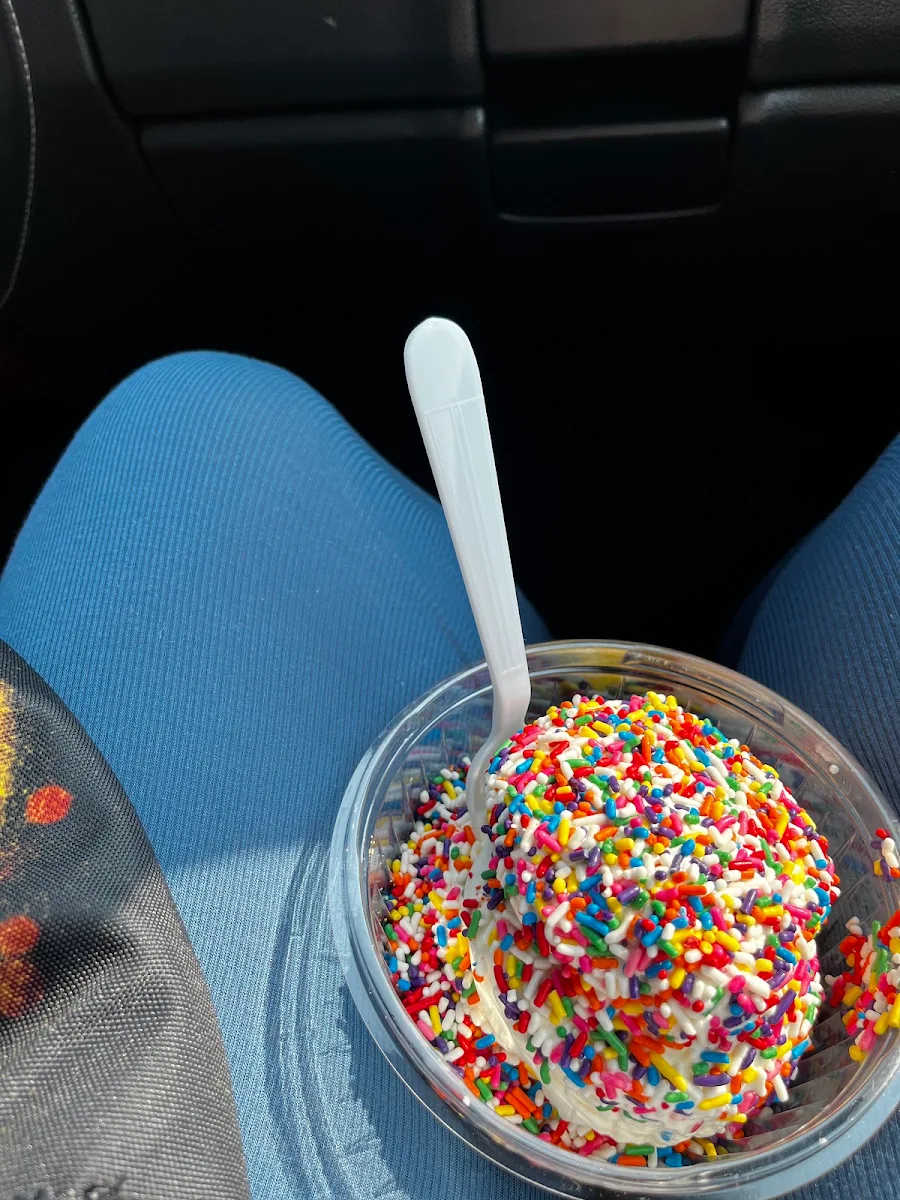 Vanilla Ice Cream with Rainbow Sprinkles