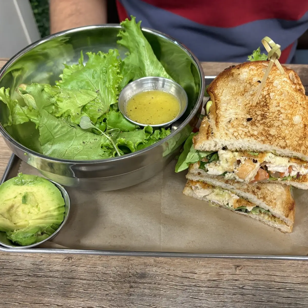 Chicken Pesto Sandwich and Side