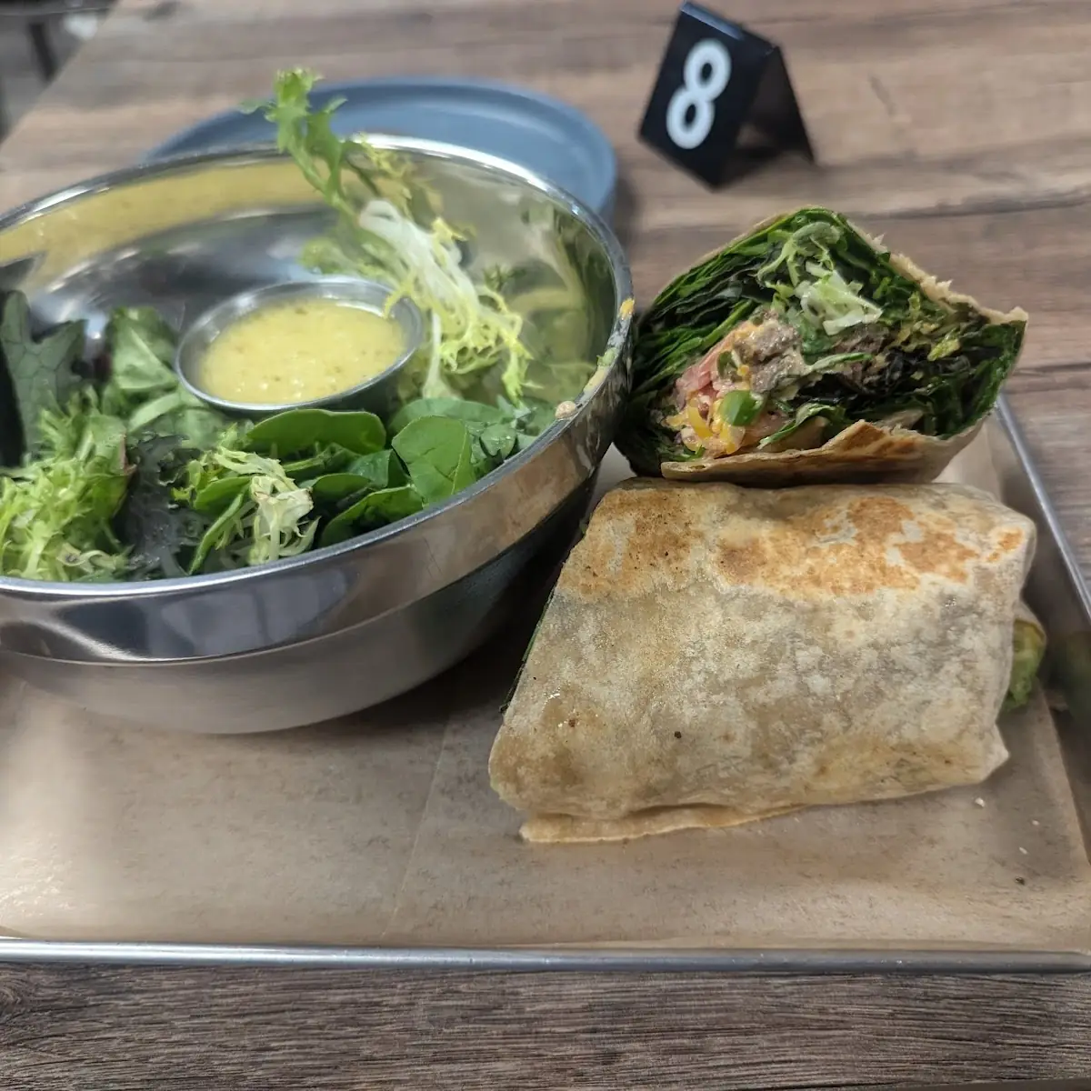 Steak Wrap and Side Salad