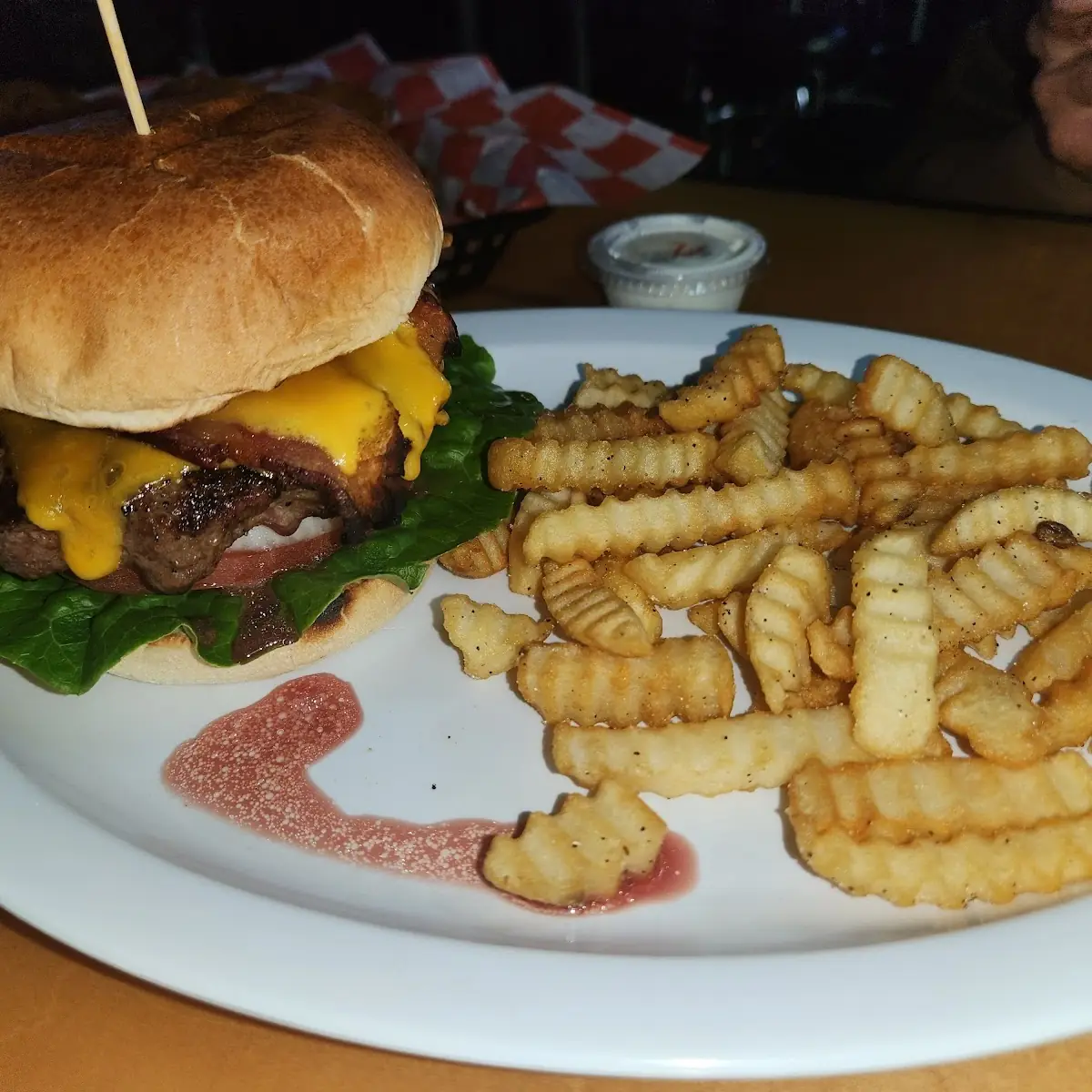 Bacon Cheeseburger and Fries