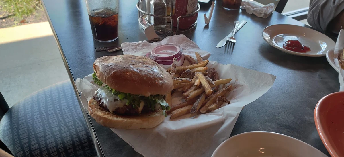 Black and Blue Cheese Burger
