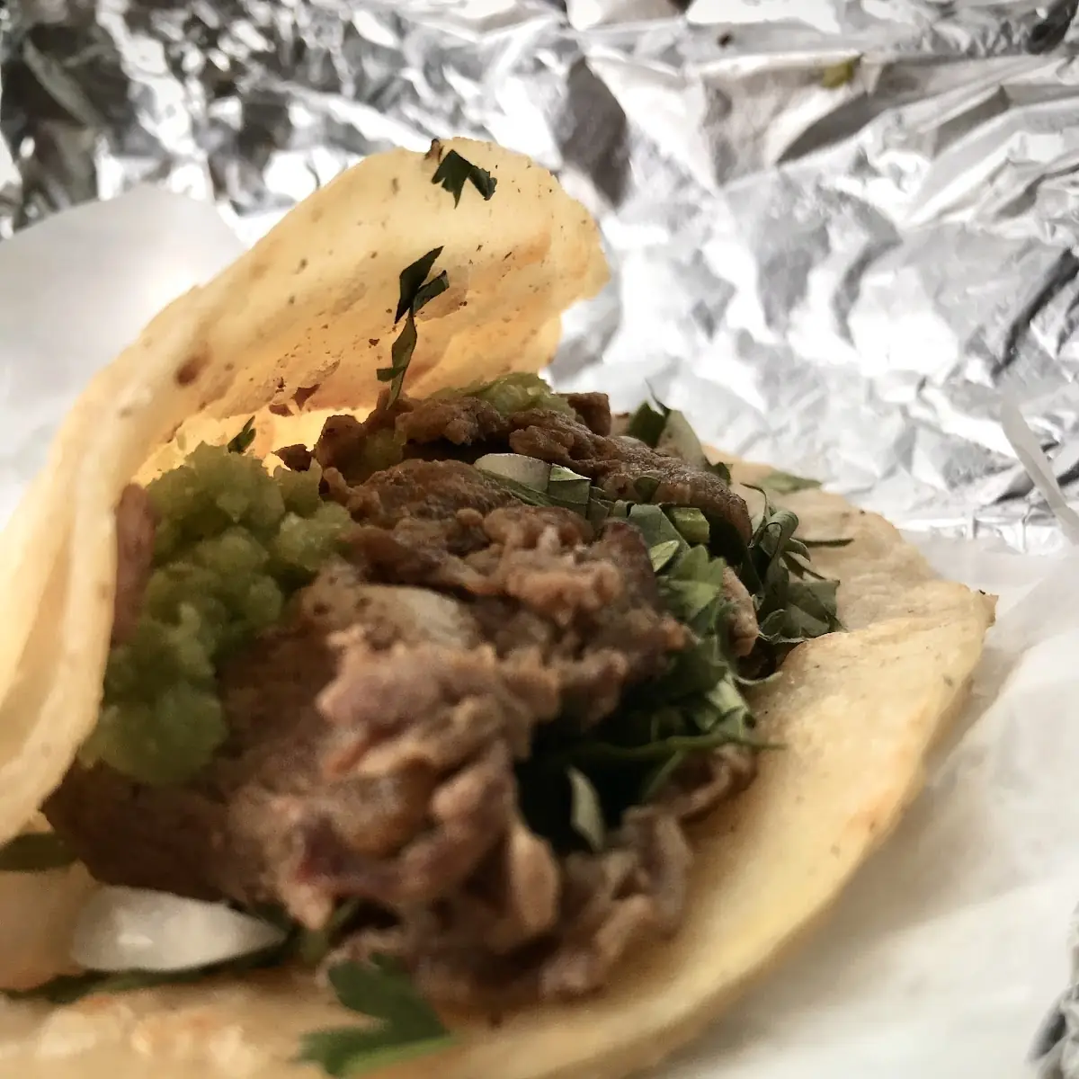 Asada Taco on Corn Tortilla