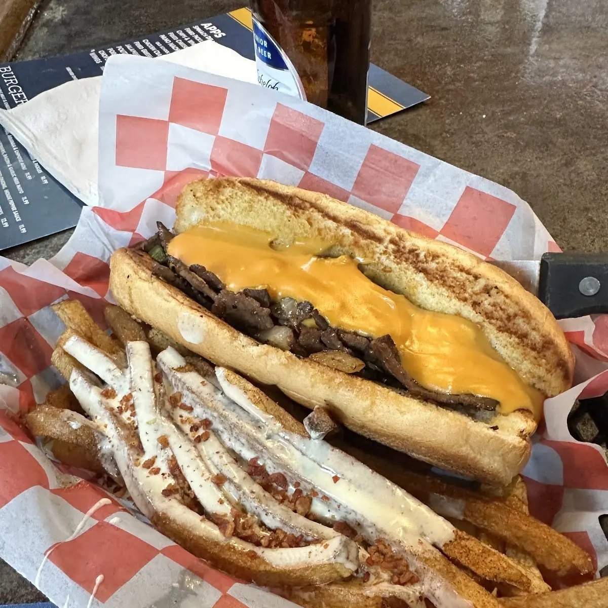 Philly Cheesesteak with Pano Fries