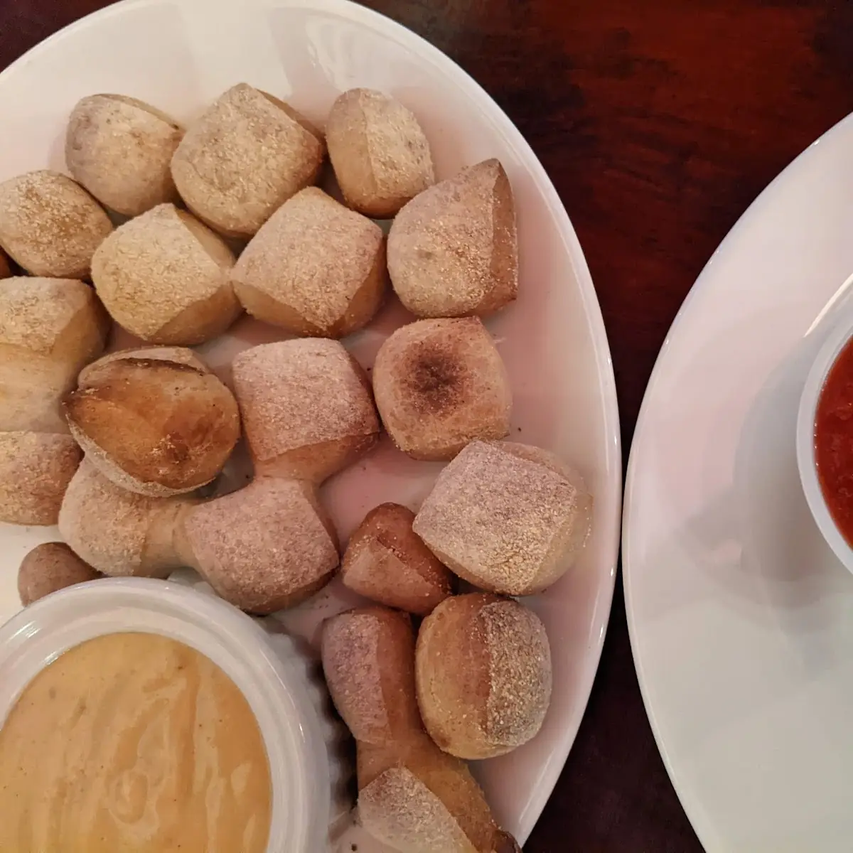 Vegan Pretzel Bites with Marinara Dipping Sauce