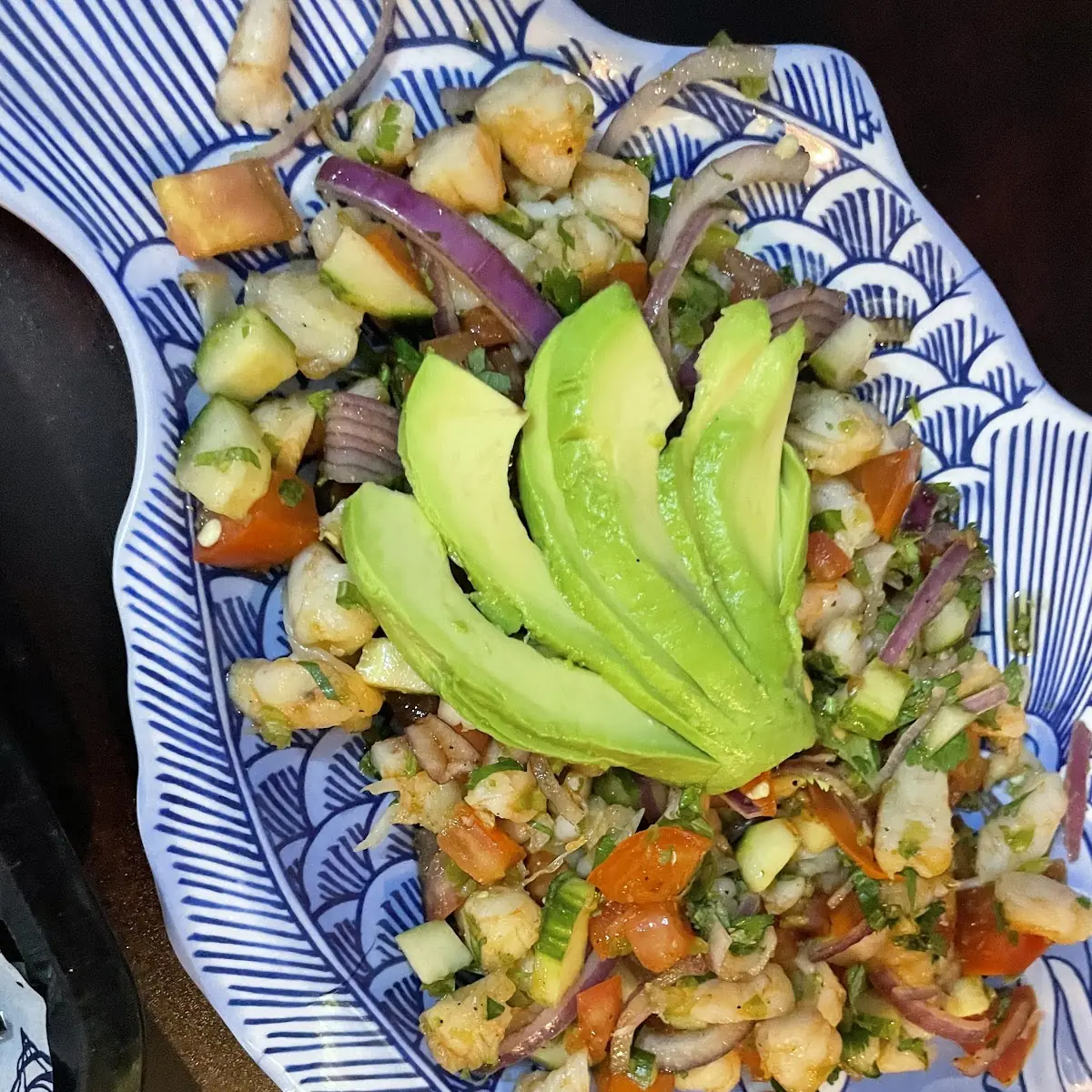 Ceviche Mixto(1/2 camaron,1/2 pescado) Med