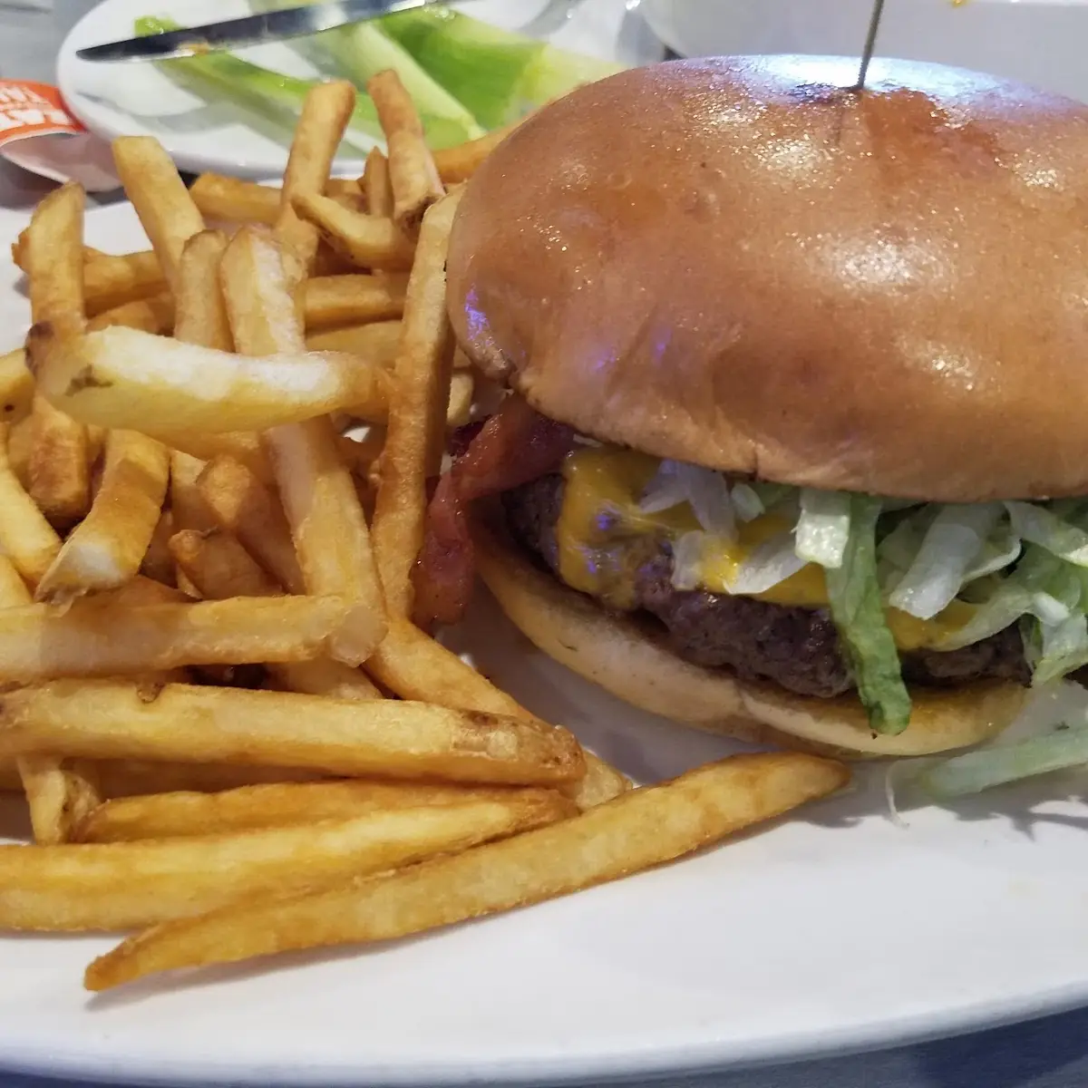 Bacon Cheeseburger and Fries