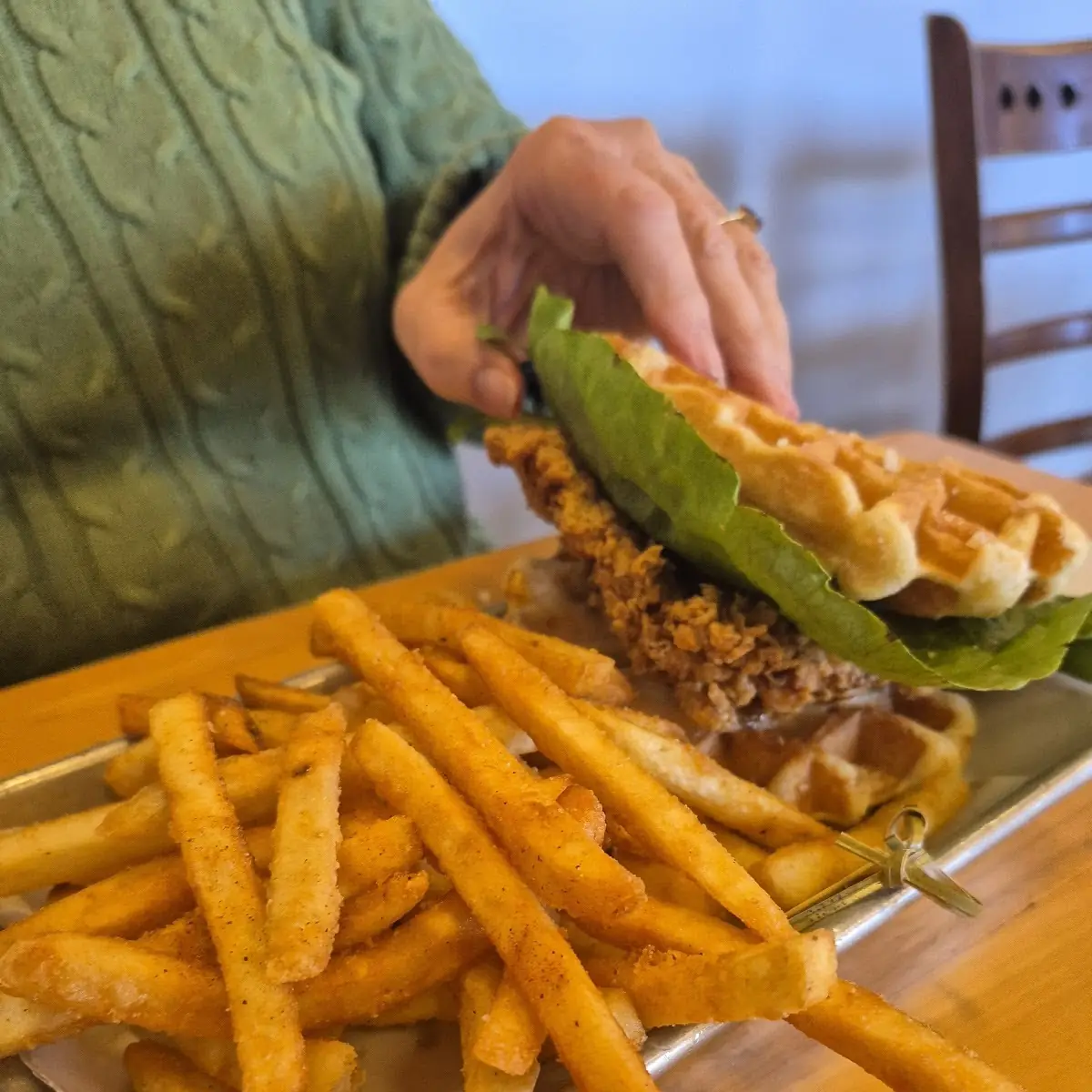 Fried Chicken & Waffle Sandwich