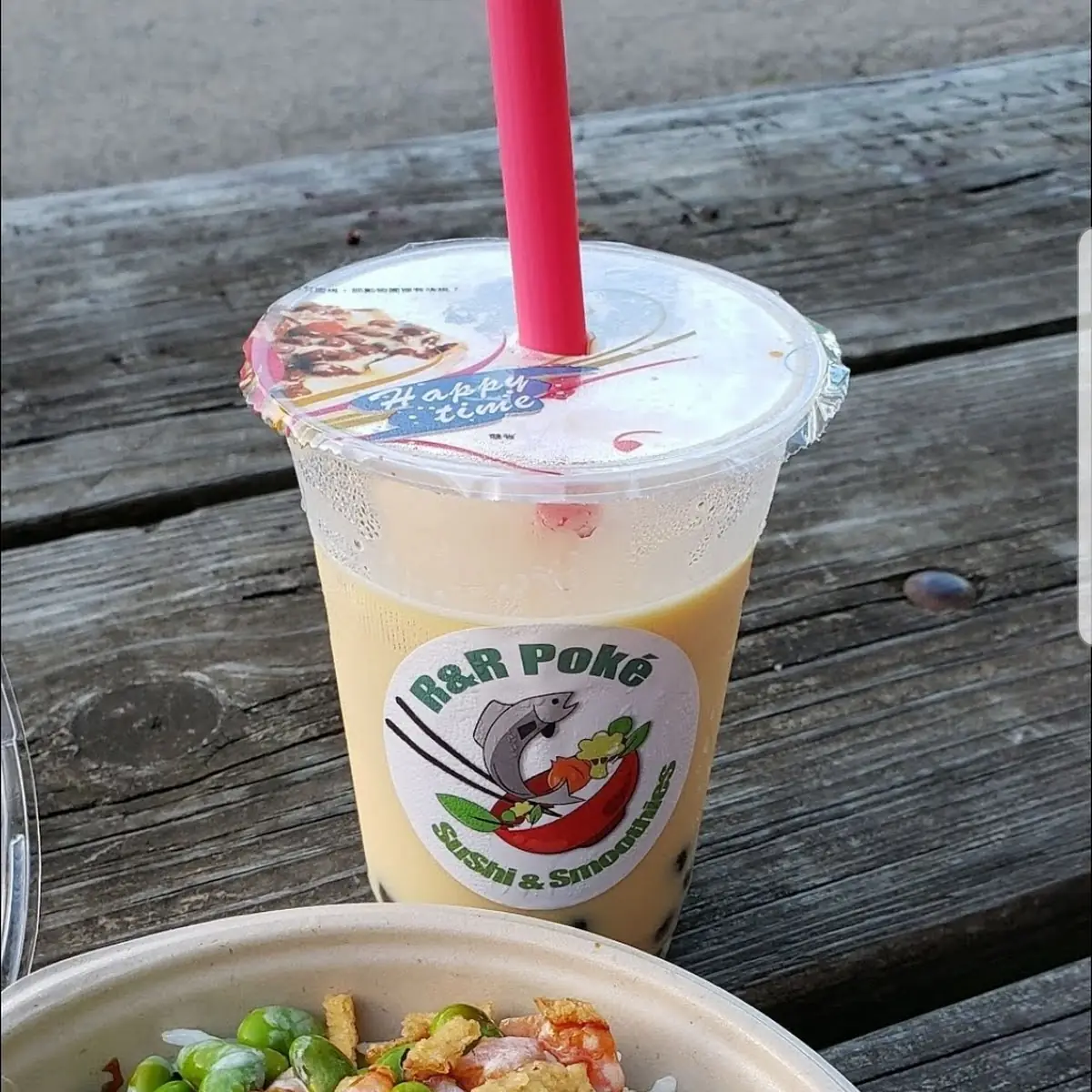 Mango Bubble Tea and Seafood Harvest