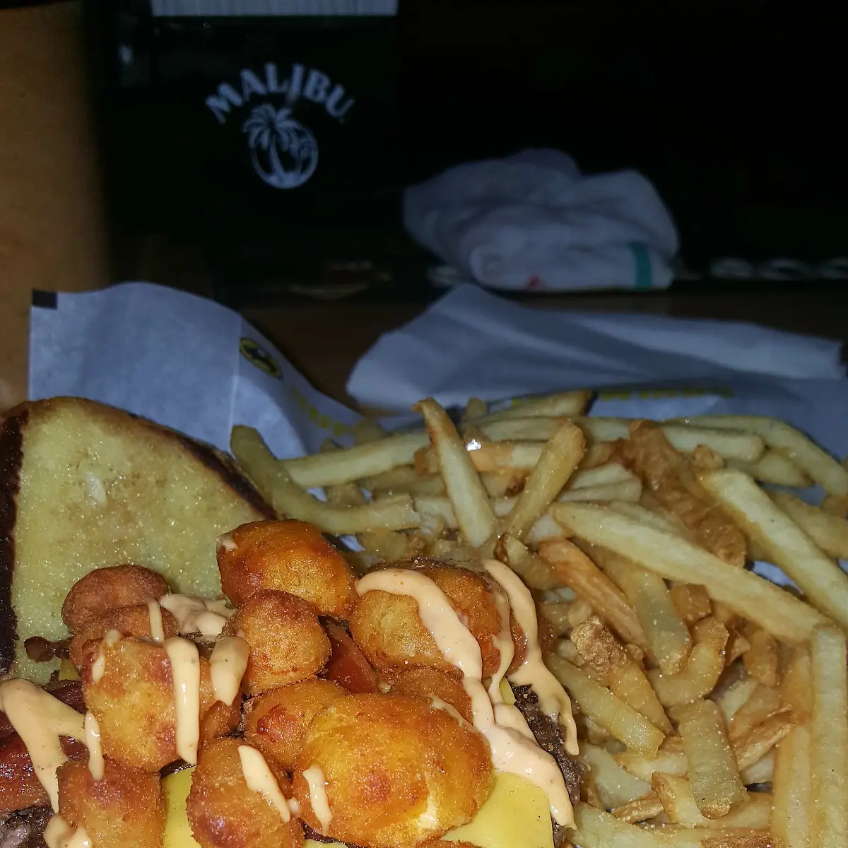 Cheese Curd Bacon Burger