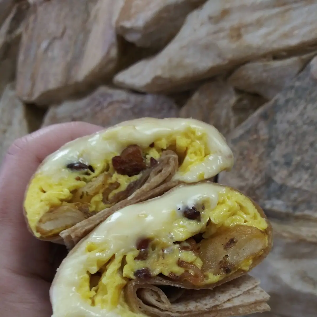 Breakfast Burrito with Egg Bacon