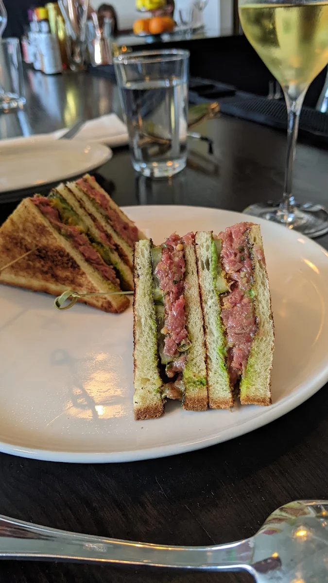 Steak Tartare Club Sandwich