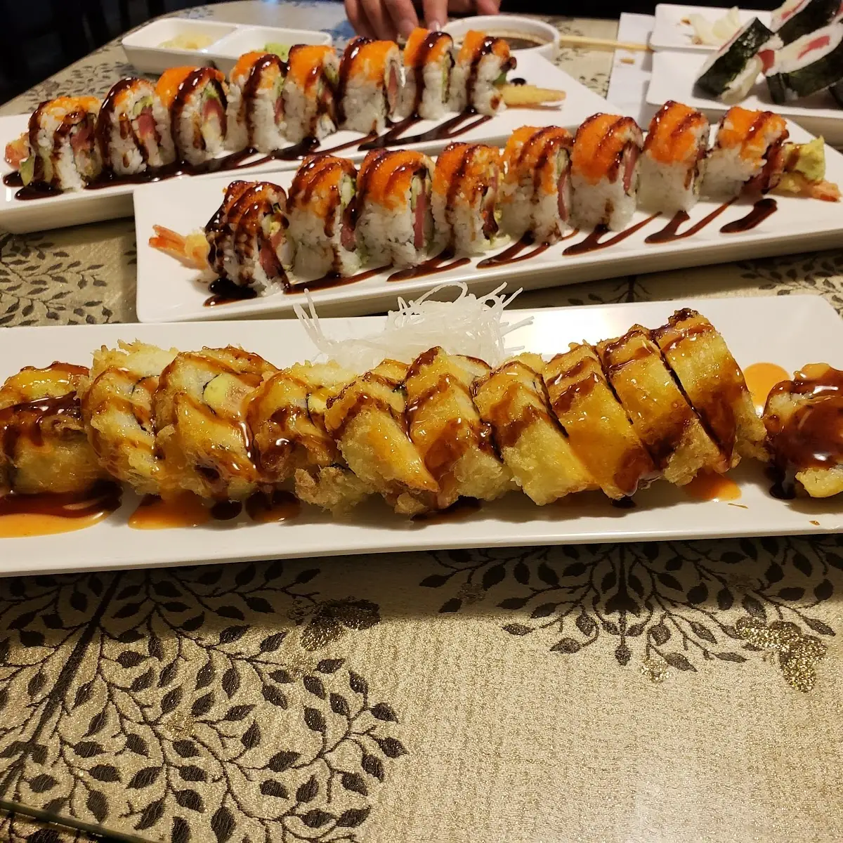 Rainbow Roll Spicy Tuna and Spider Roll