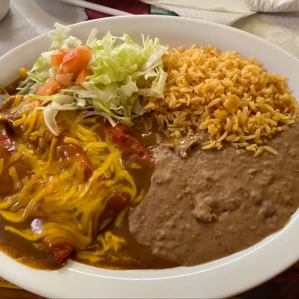Cheese Enchilada Plate