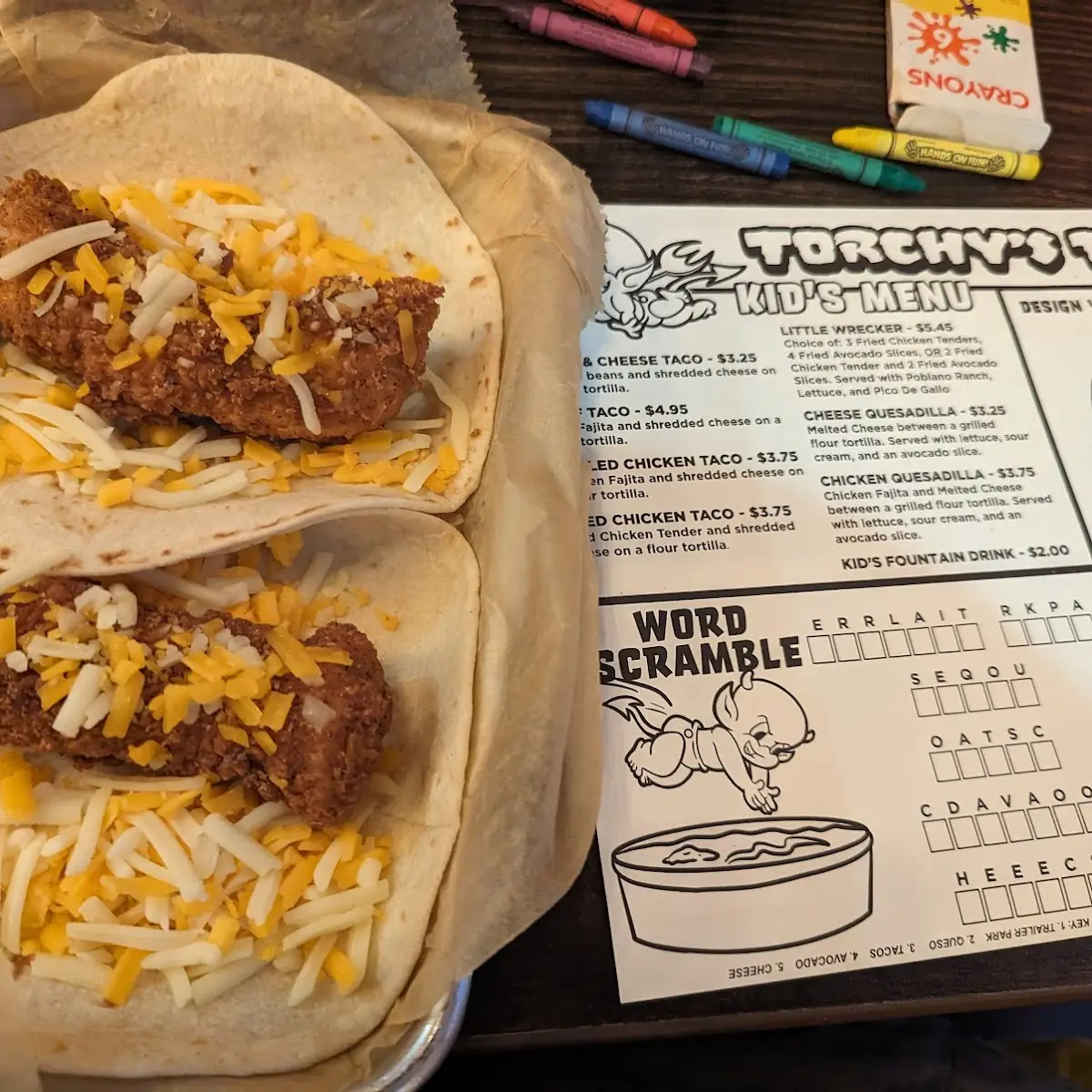 Kids Fried Chicken Taco