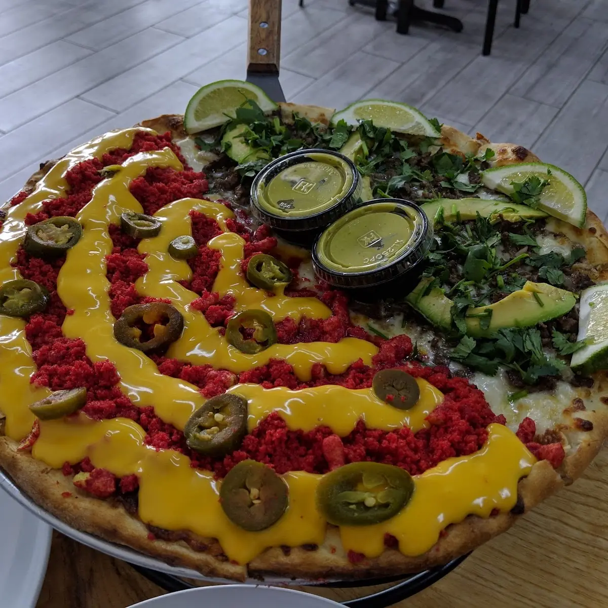 Half Taco Half Hot Cheetos Pizza