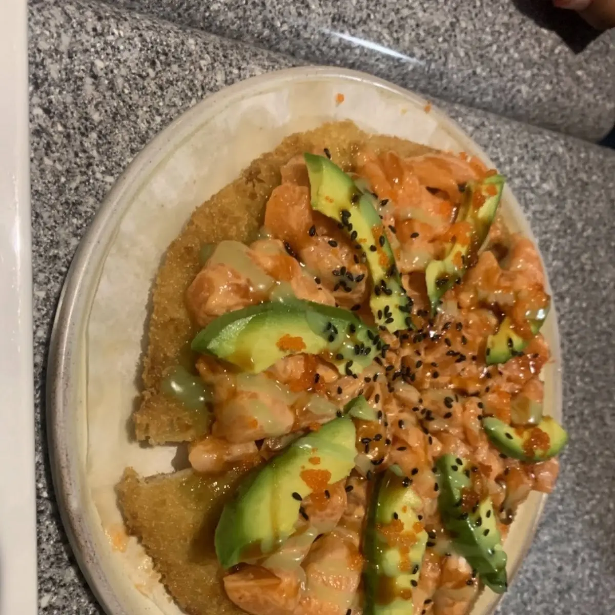 Salmon Sushi Pizza