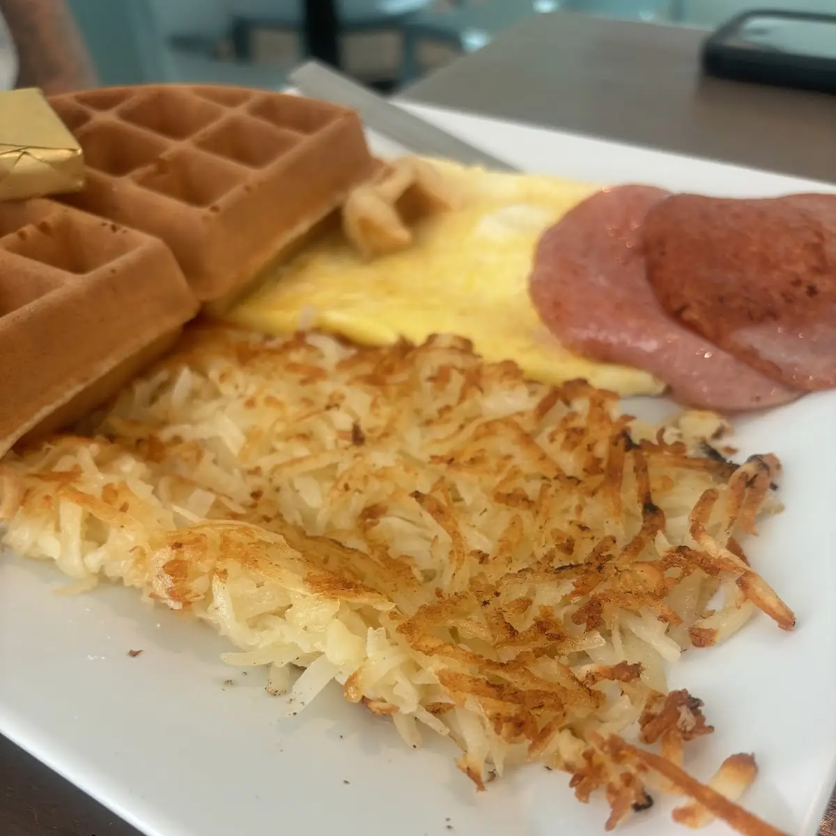 Hashbrowns and Scrambled Egg