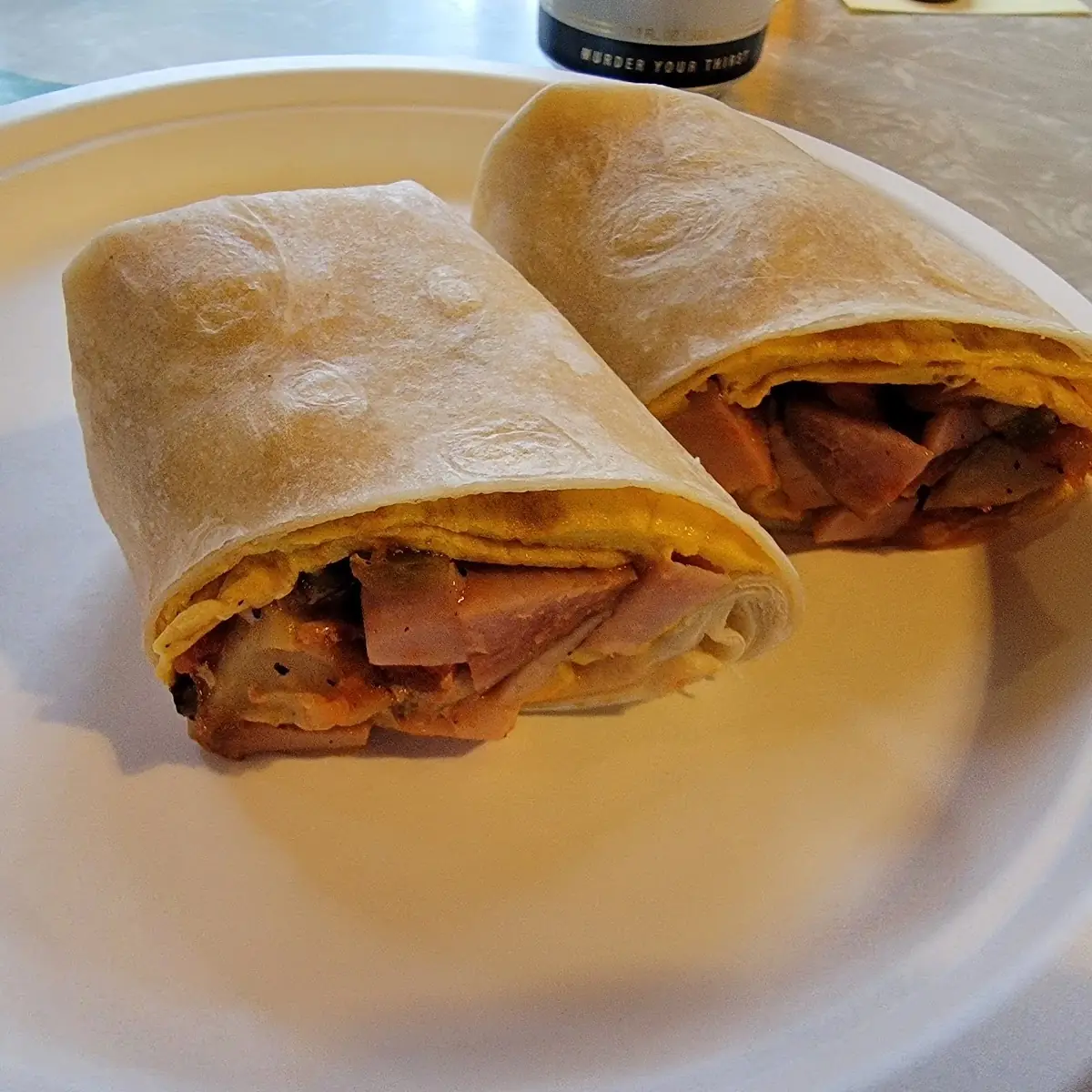 Breakfast Burrito with Ham