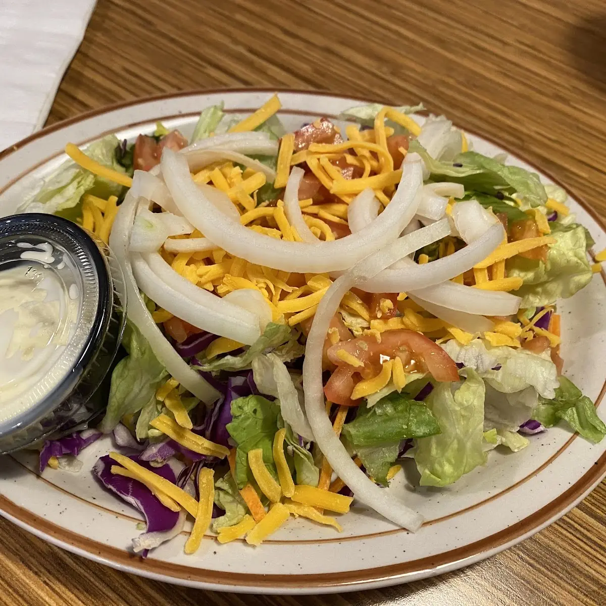 Side Salad with Ranch Dressing