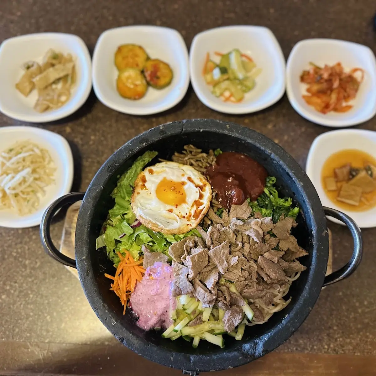 Grilled Chicken Hot Stone Bibimbap