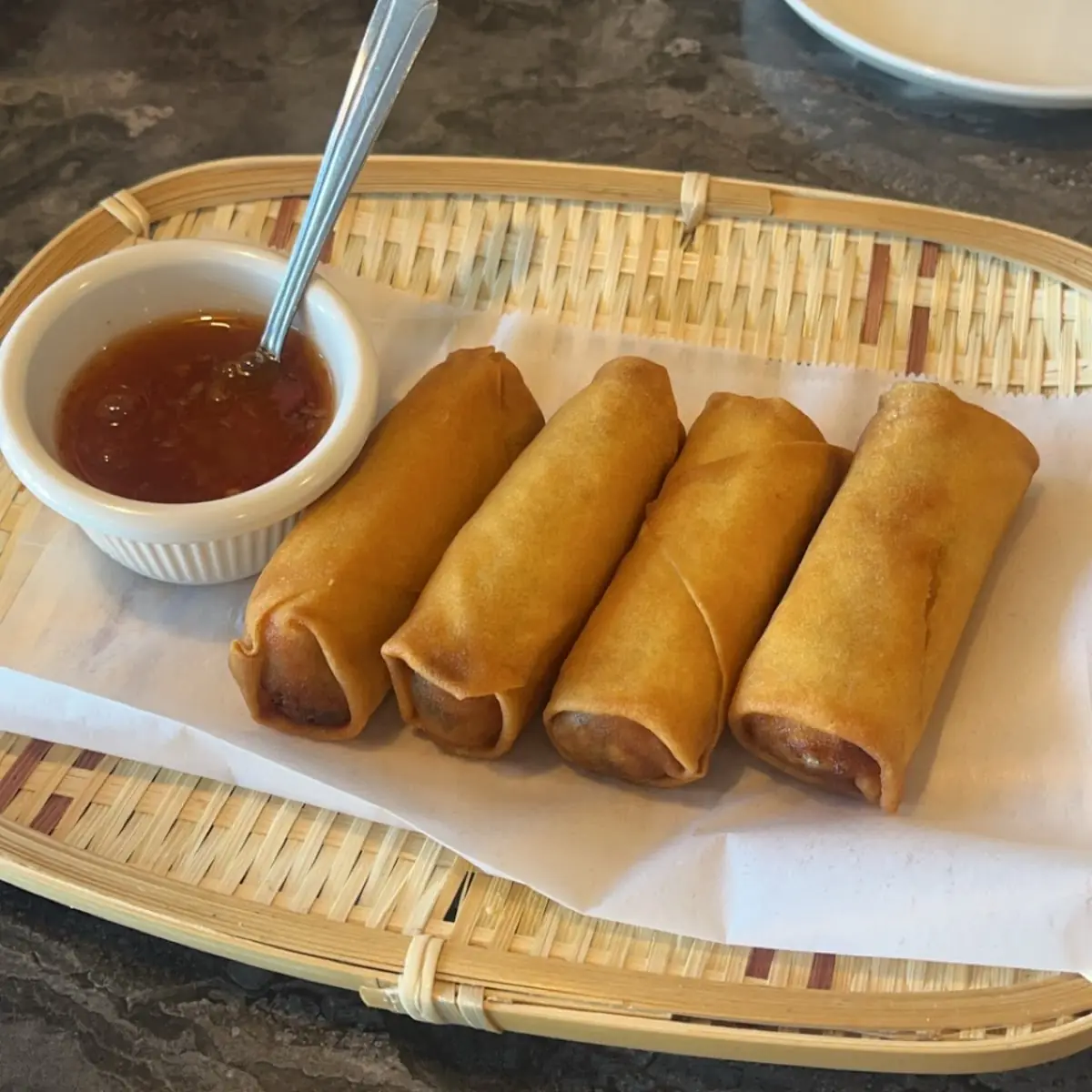 Crispy Vegetable Spring Rolls with Sauce