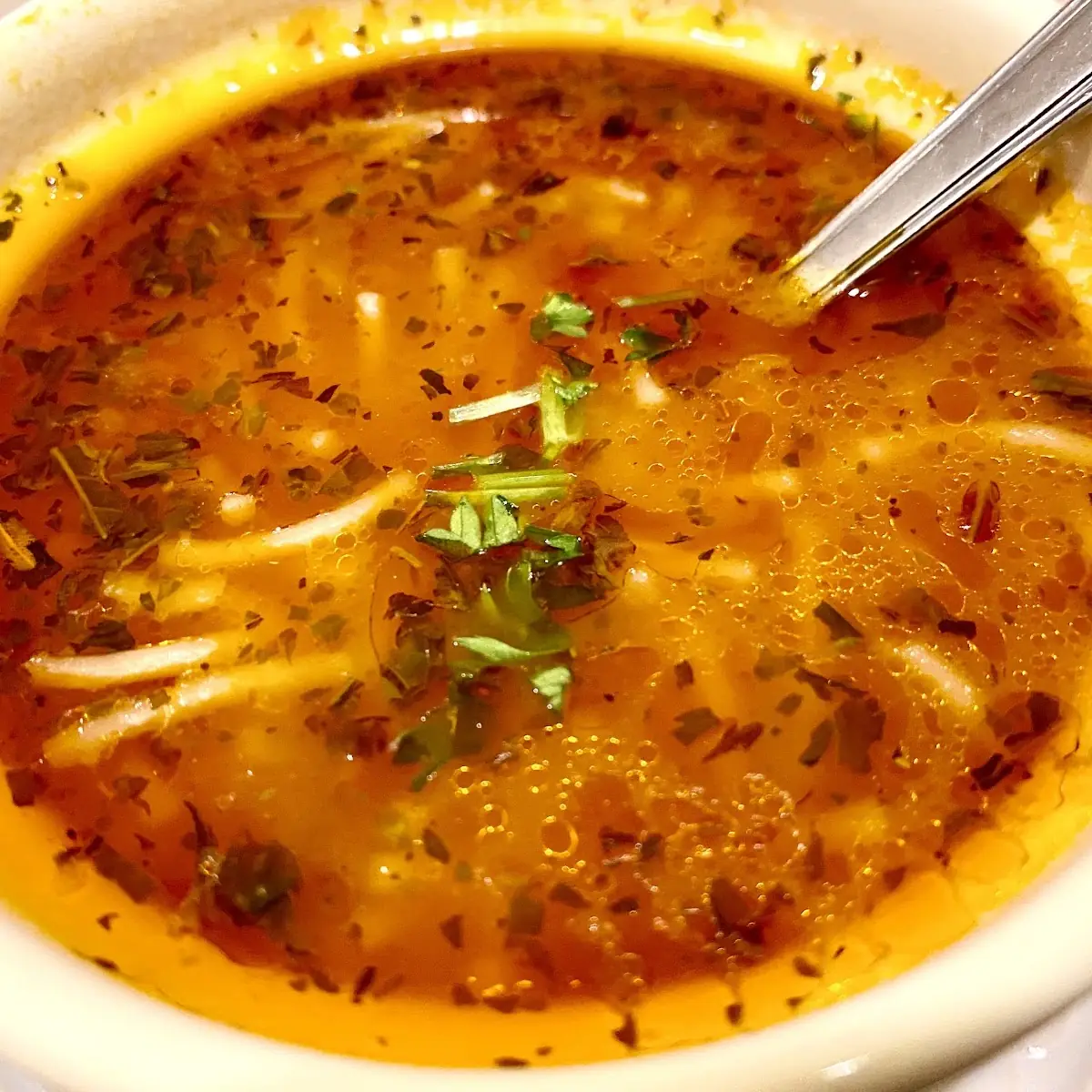 Tomato-Vermicelli Soup with Mint
