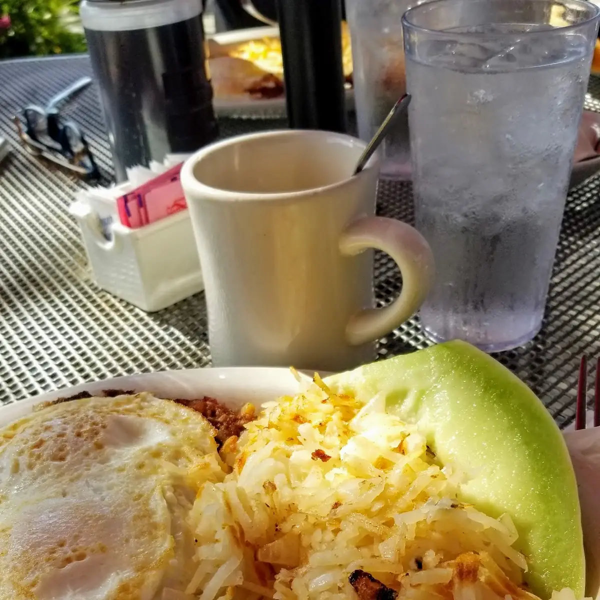 Two Eggs over Easy on Corned Beef Hash