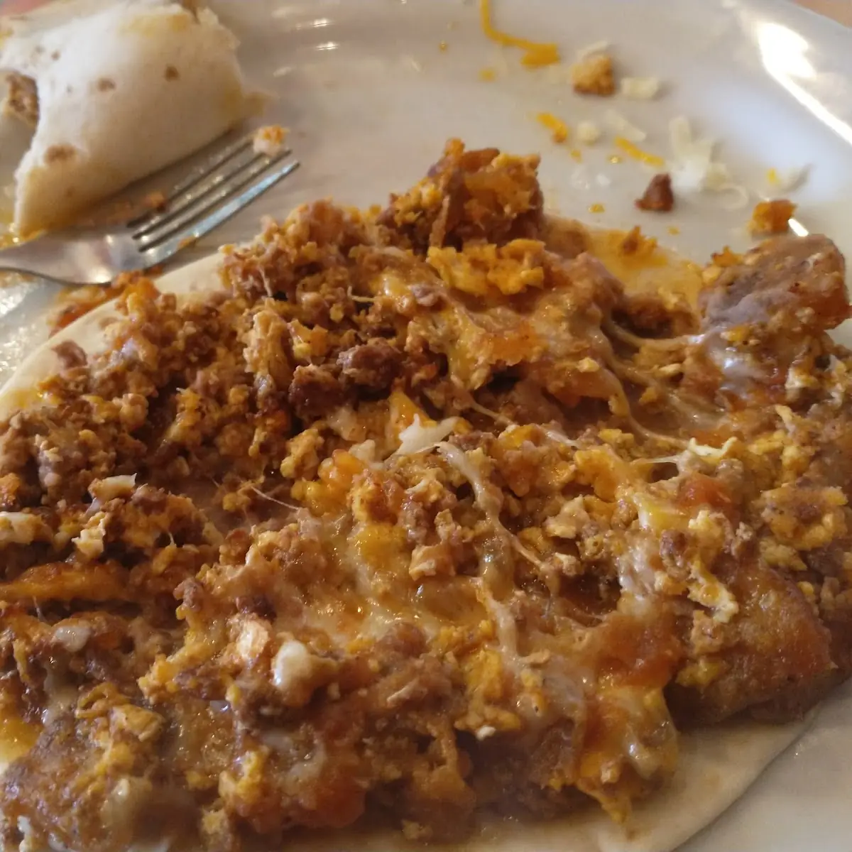 Potato Egg Cheese and Chorizo Taco