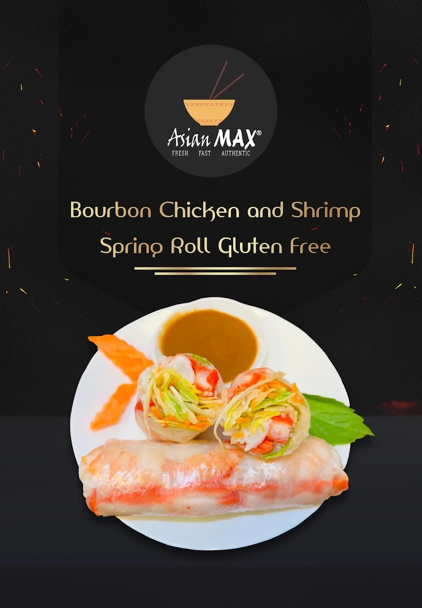 Bourbon Chicken and Shrimp Spring Roll