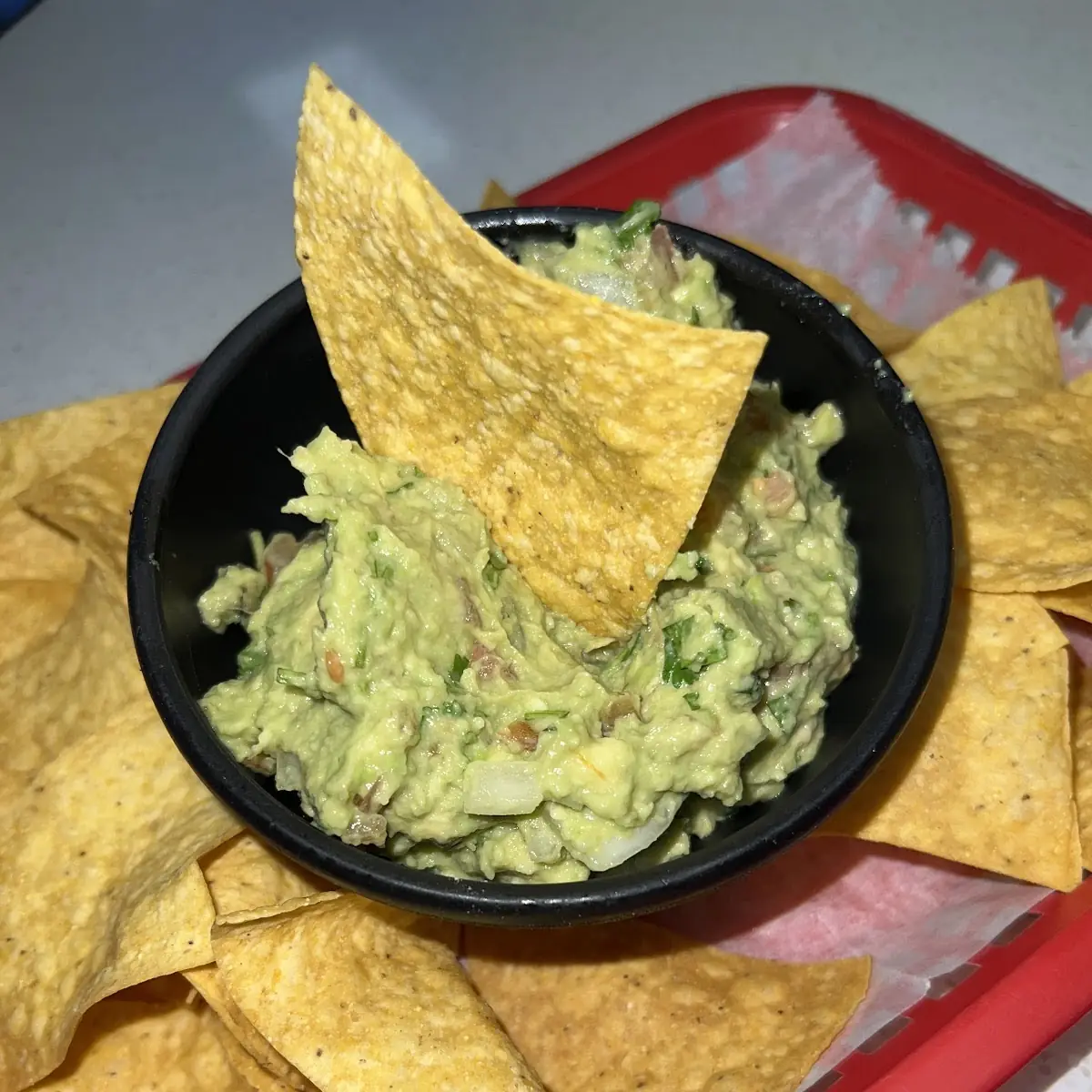 Chips Con Guacamole Chips with Avocado Sauce