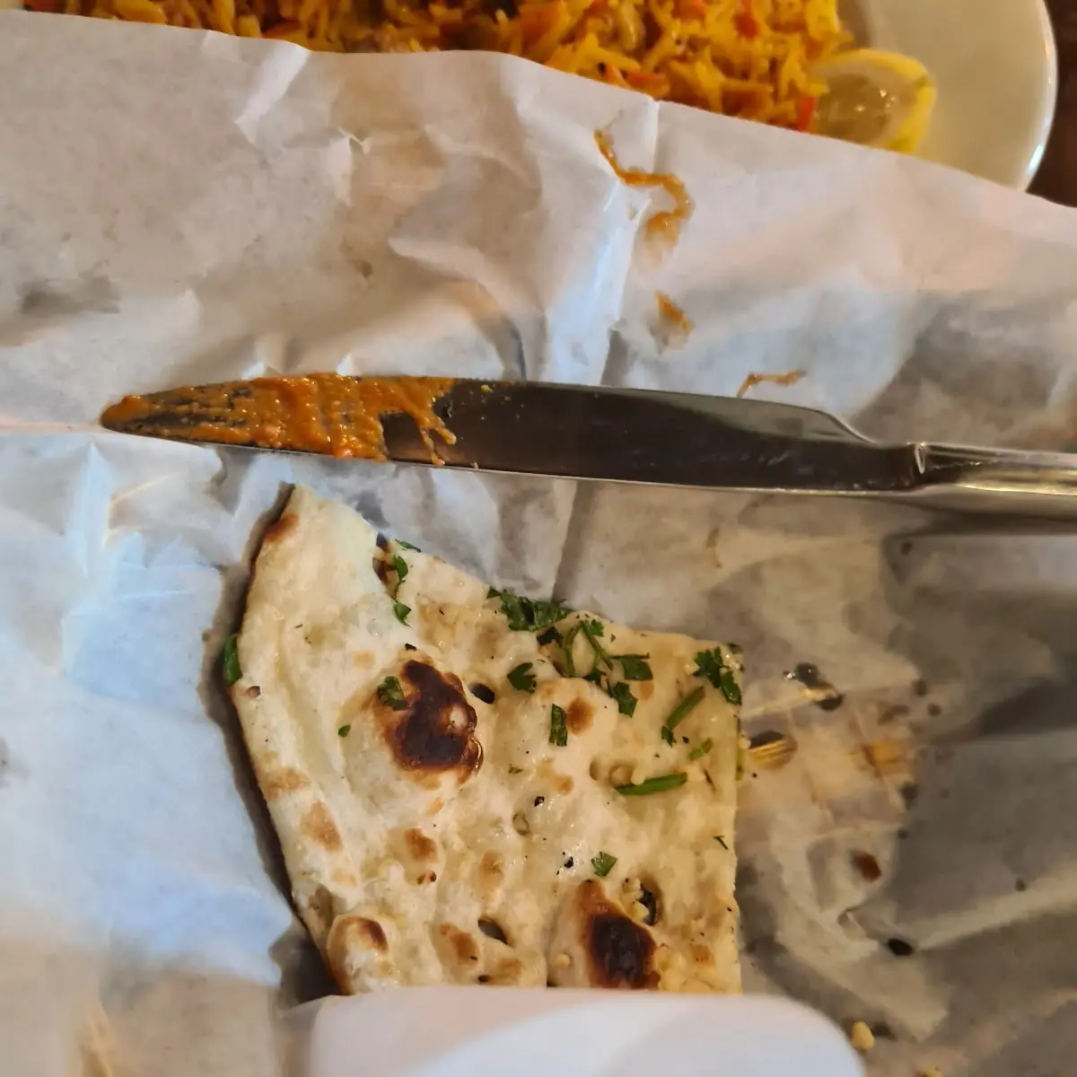 Garlic Naan with Fresh Cilantro