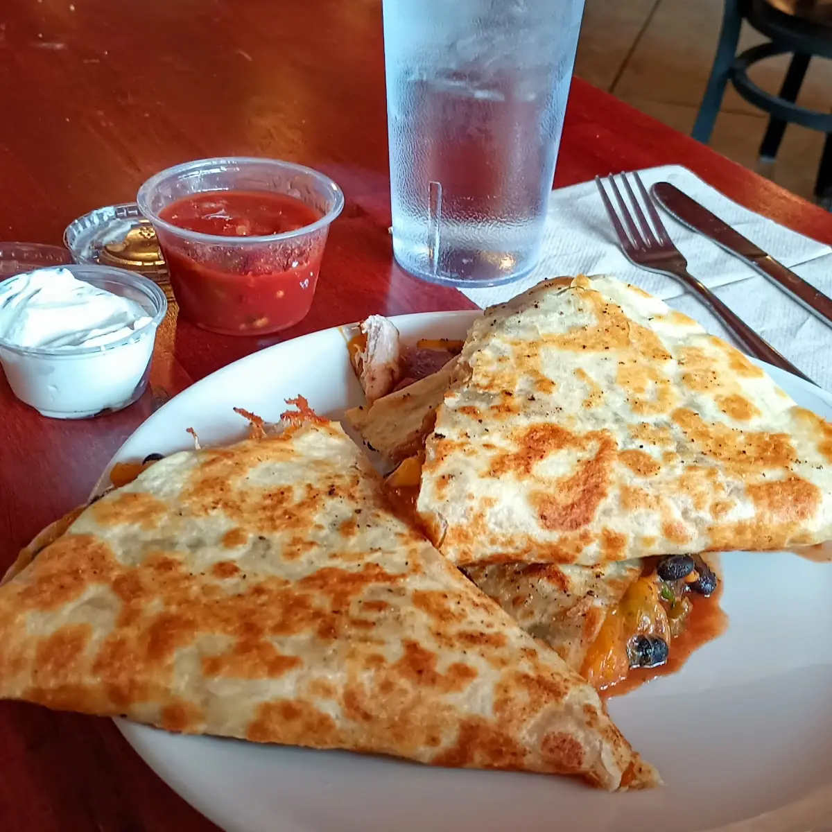 Black Bean Chicken Quesadilla