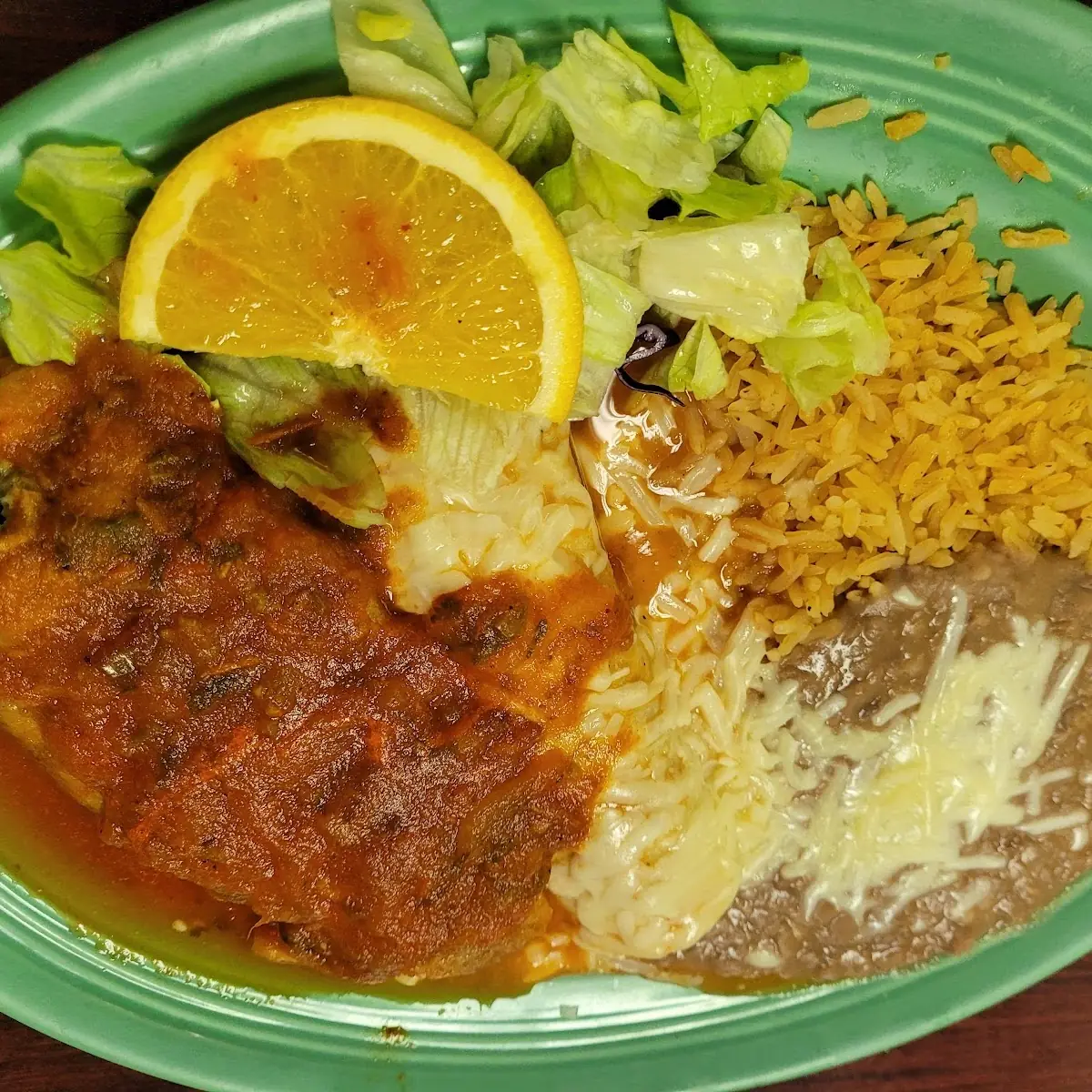 Chile Relleno Enchilada Plate