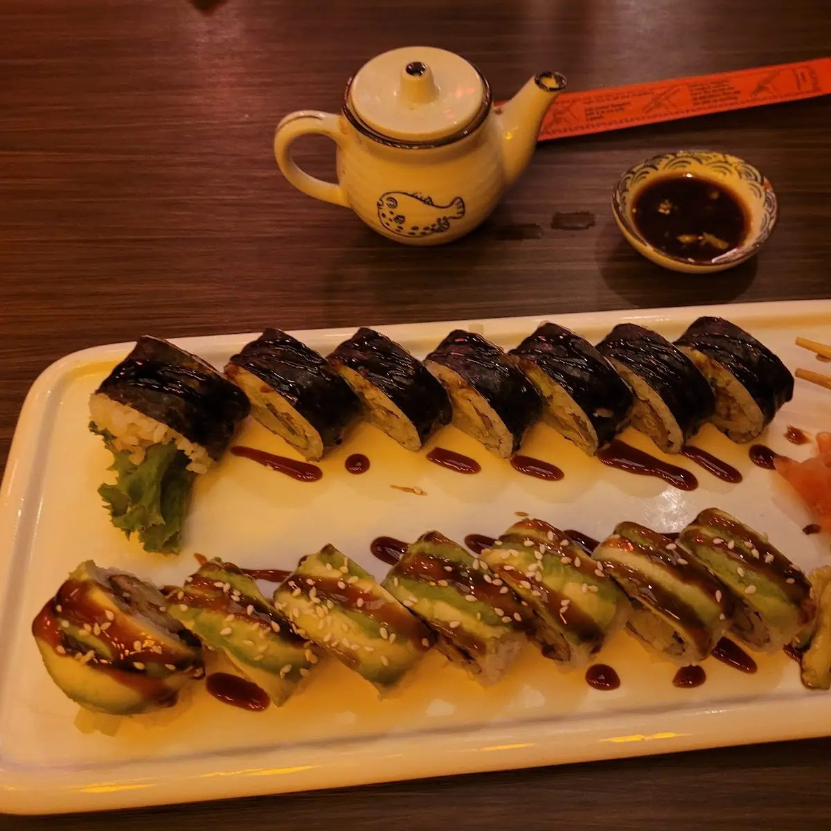Spider Roll and Unagi Roll