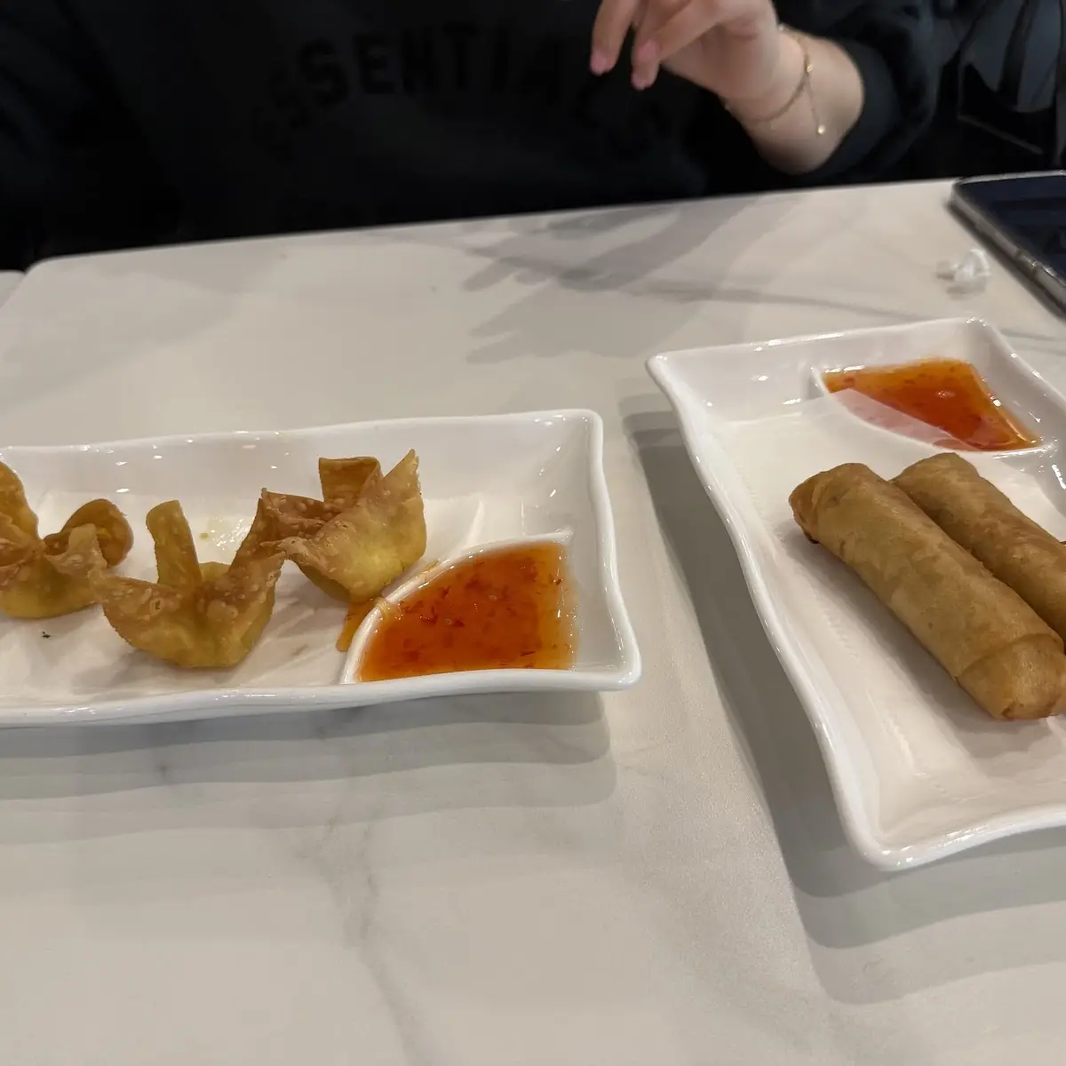 Crab Rangoon & Spring Rolls