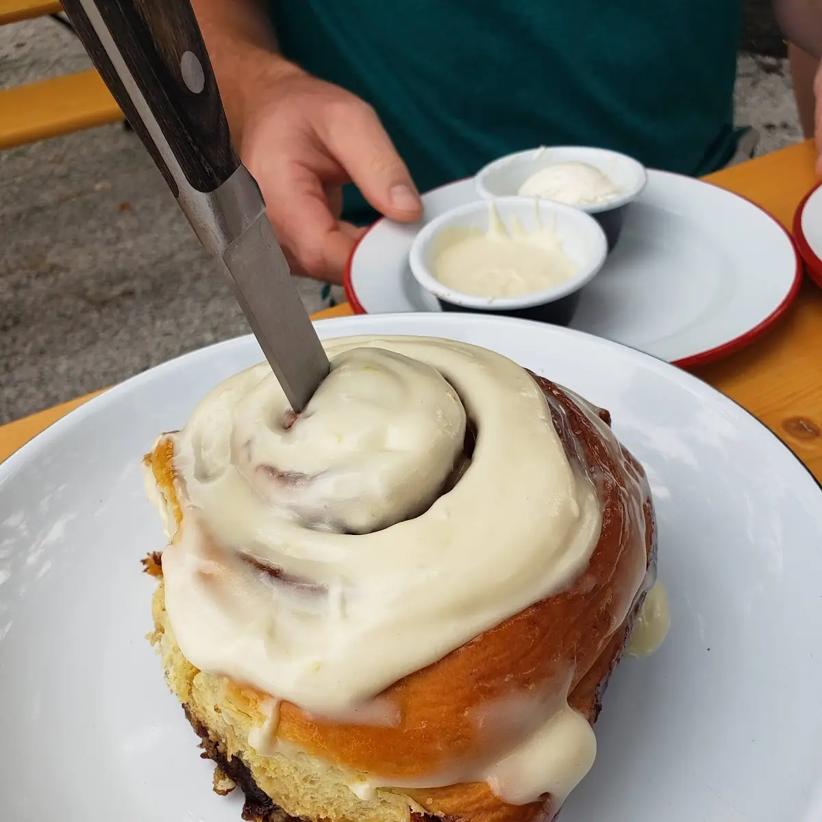 Humongous Cinnamon Roll Made From