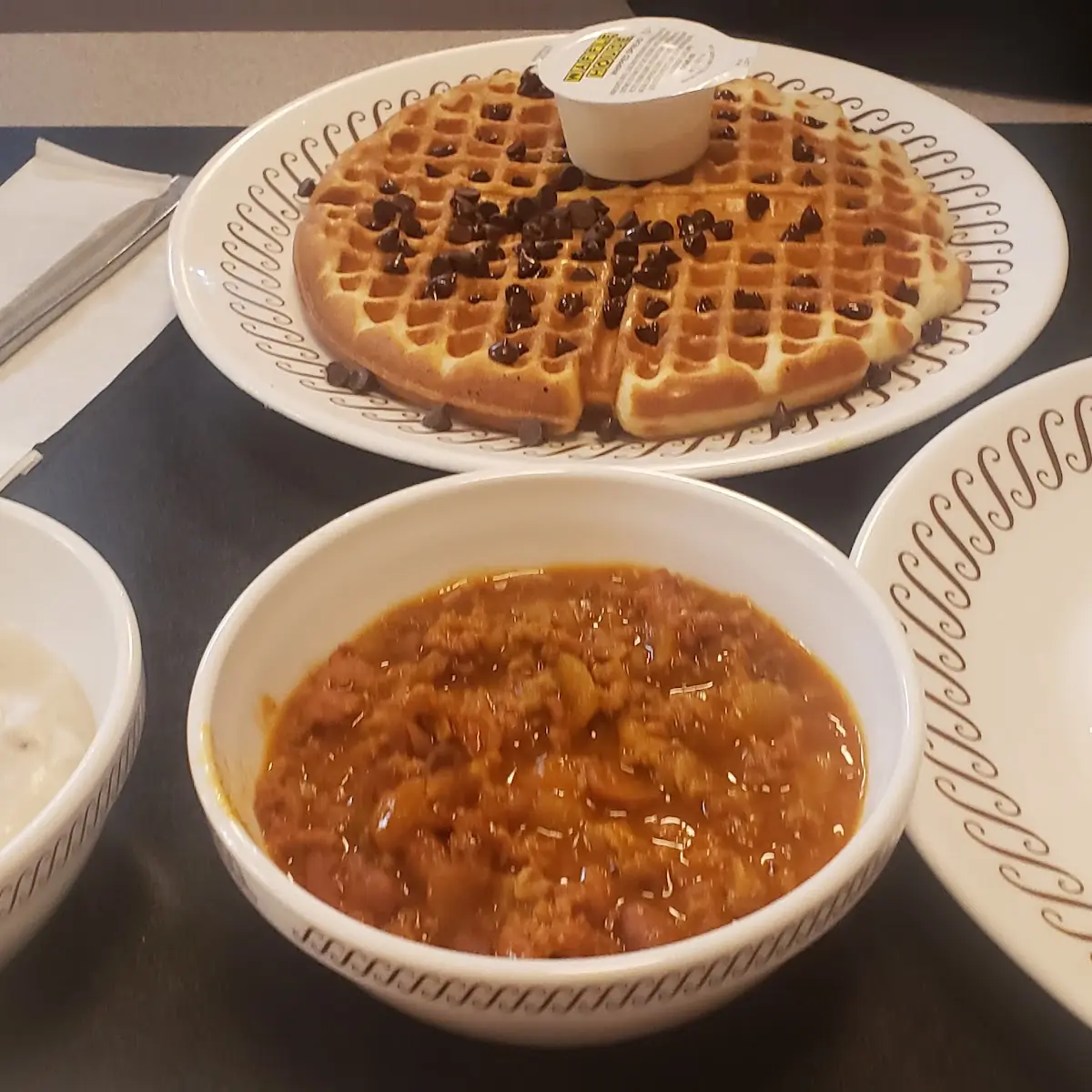 Waffle House Waffle with Chocolate Chip Cookie