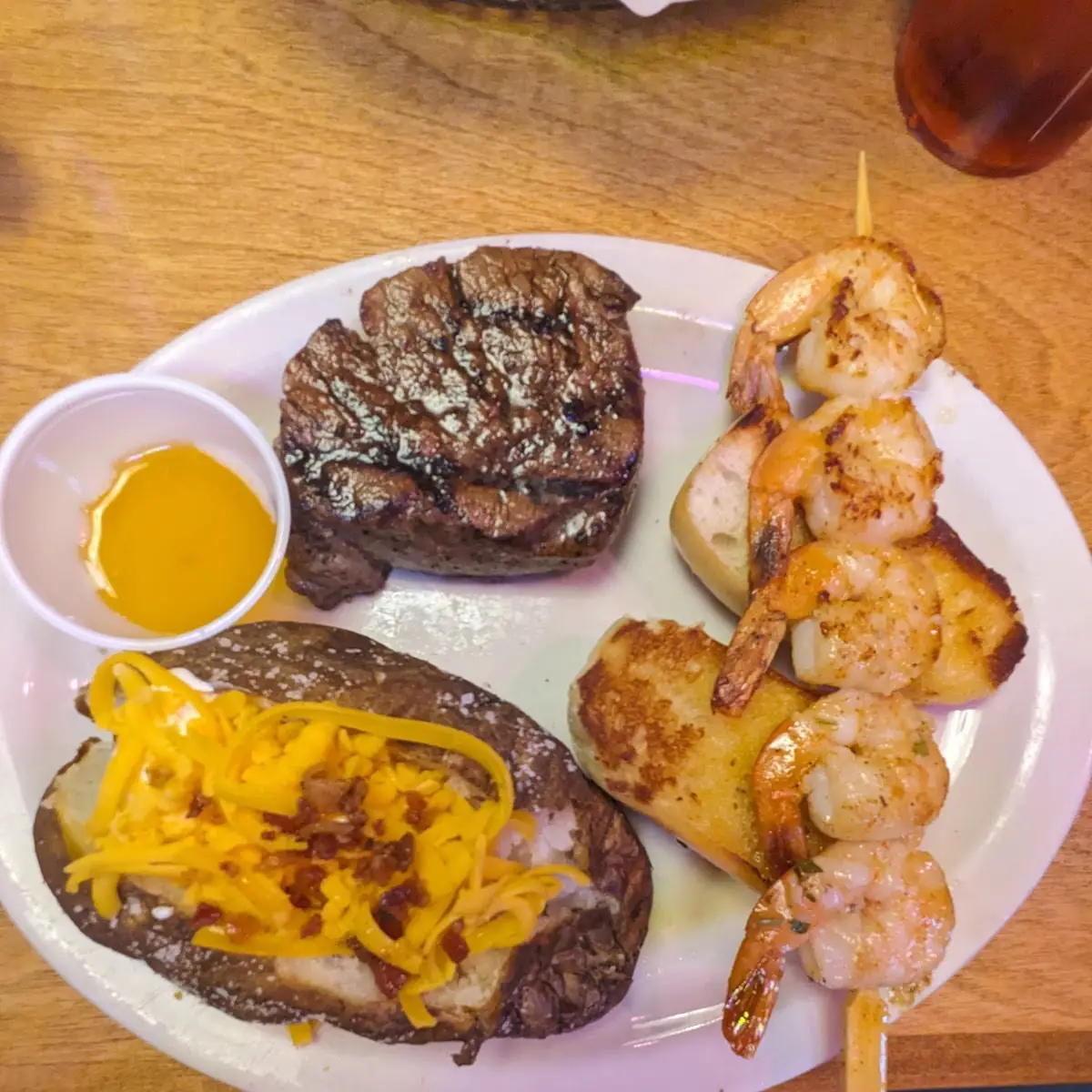 Sirloin & Grilled Shrimp Combo with 2 Sides