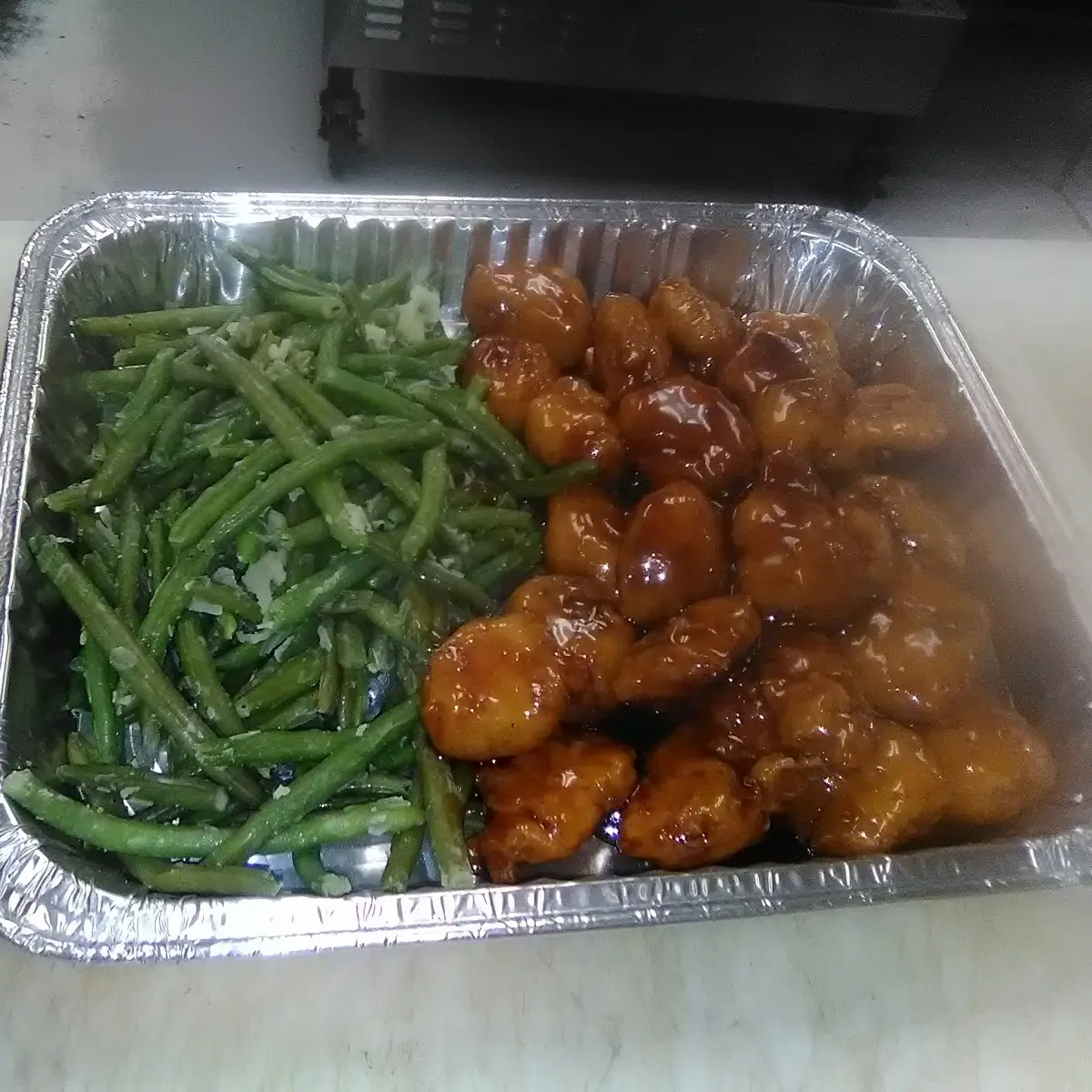 Bourbon Chicken with String Beans
