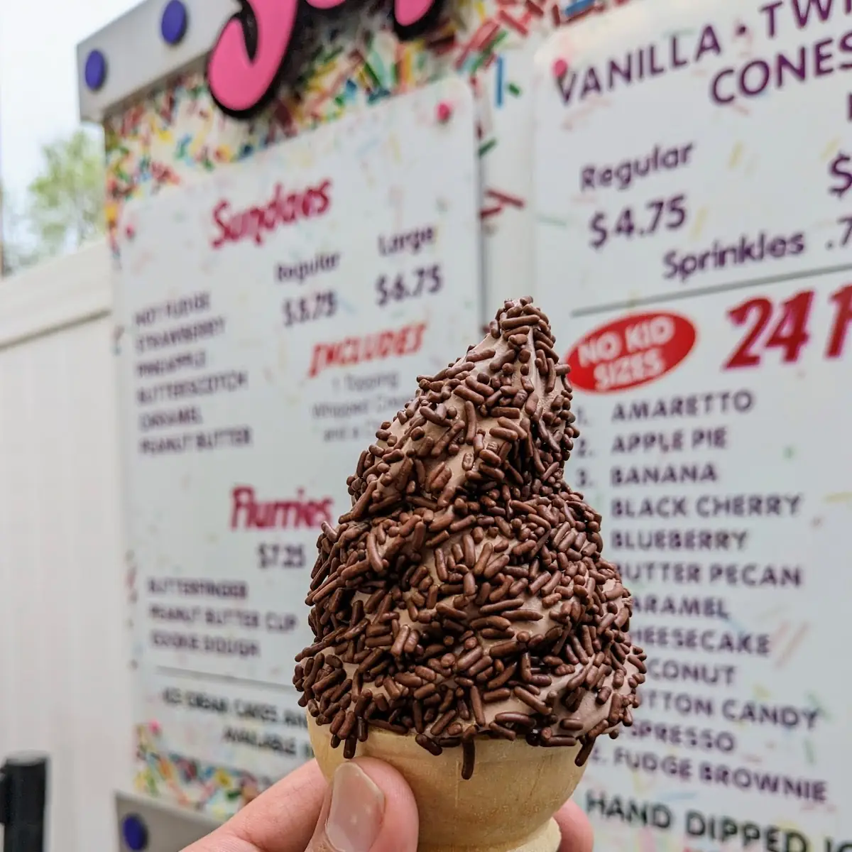 Hand Dipped Ice Cream Available