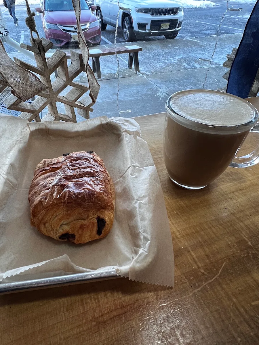 Chocolate Croissant & Cafe Au Lait