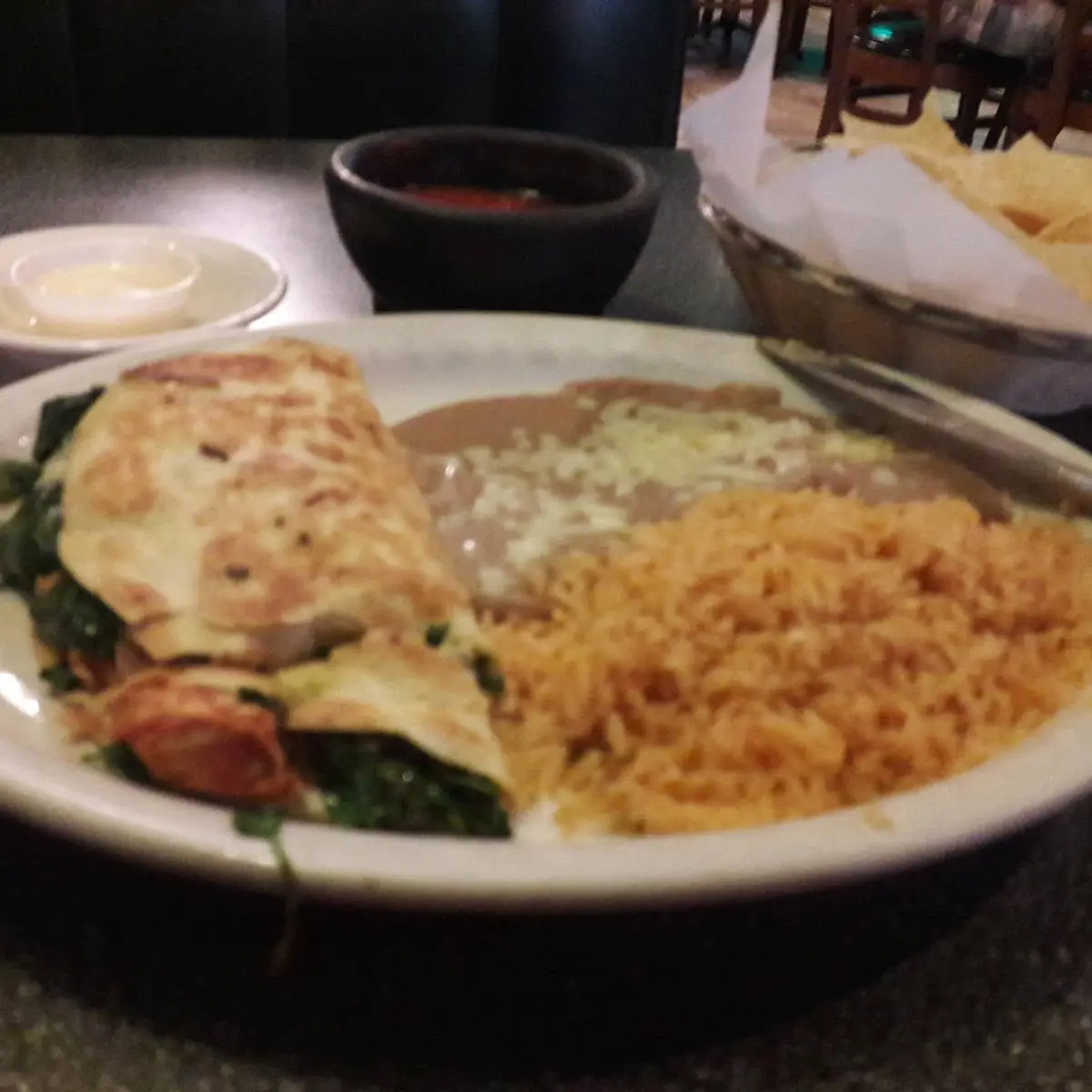 Chicken Quesadilla w Spinach